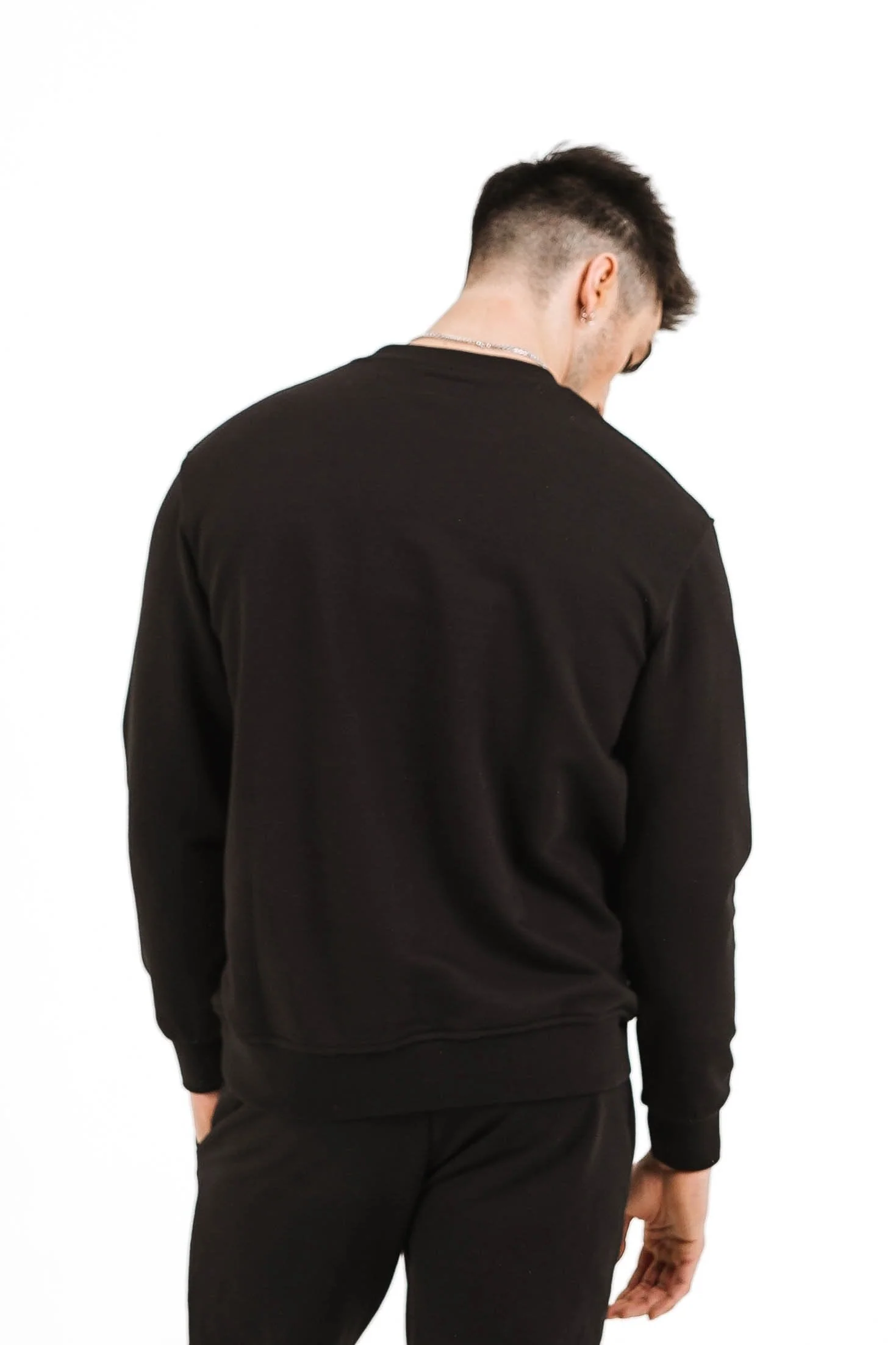 Sweatshirt soft logo brodé Noir - Image 5