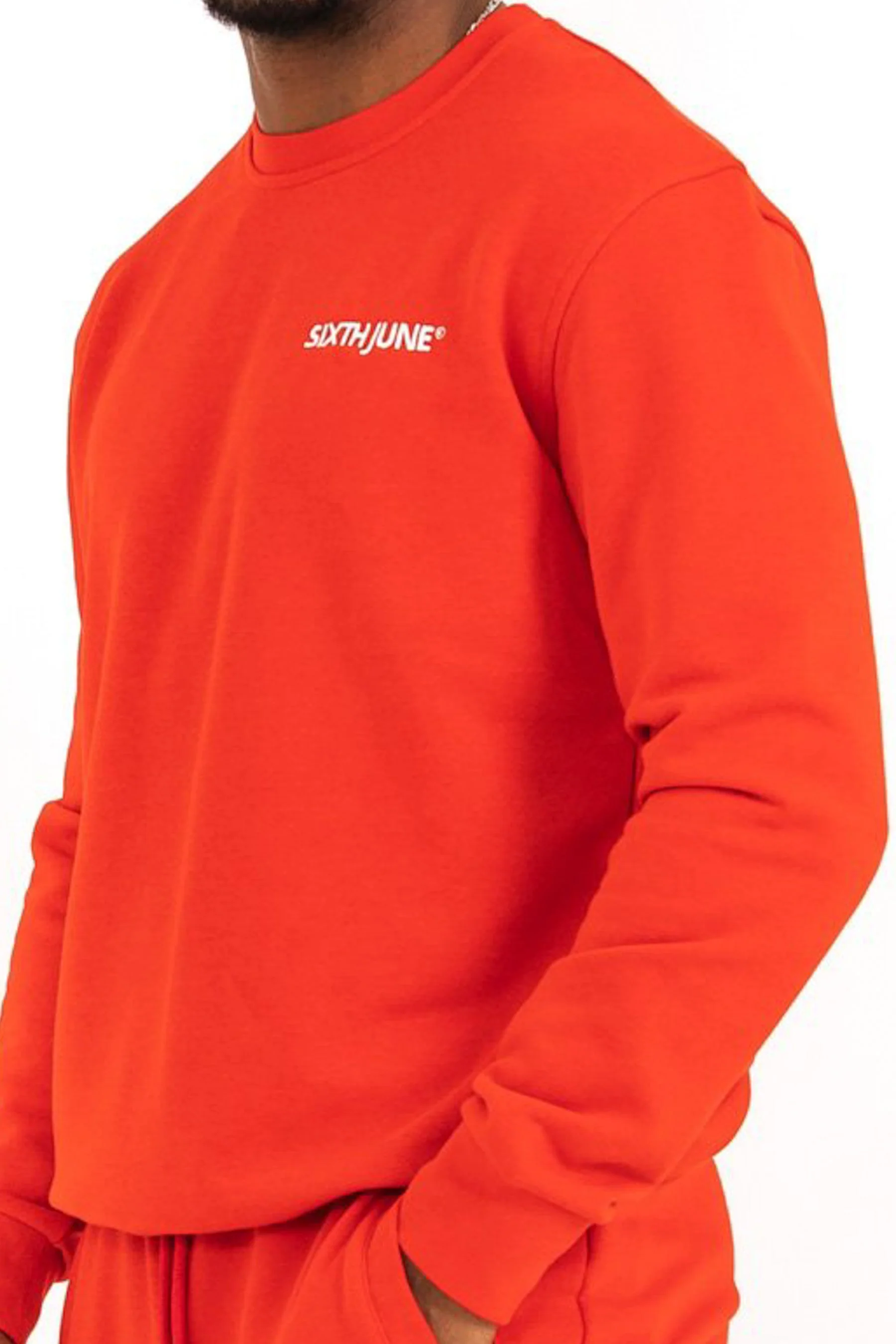 Sweatshirt soft logo brodé Rouge - Image 4