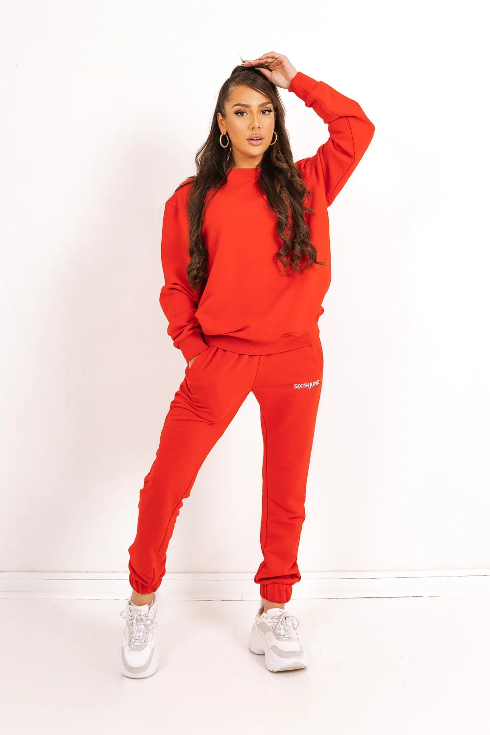 Sweatshirt soft logo brodé Rouge - Image 6