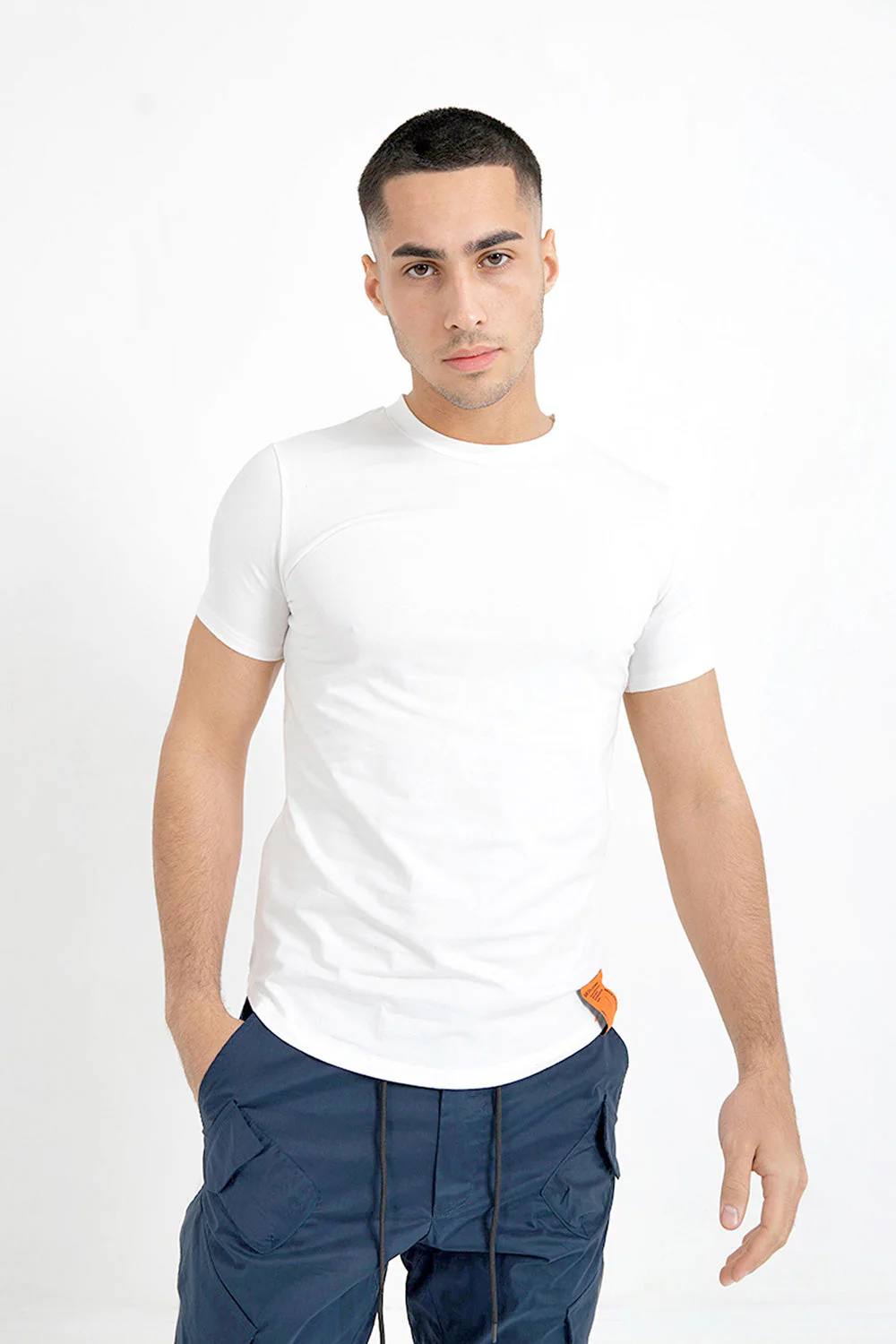 T-shirt moulant uni Blanc - Image 3