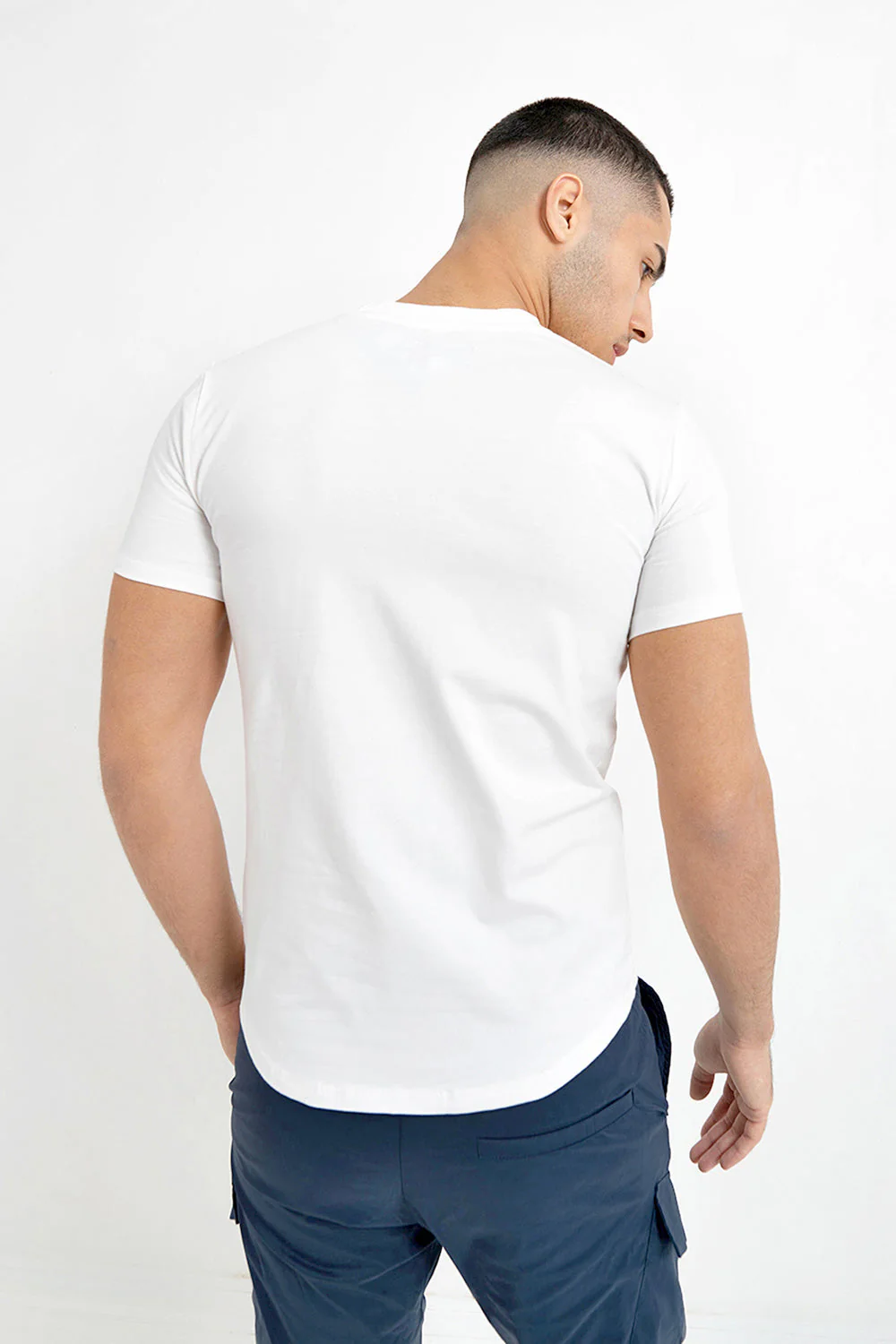T-shirt moulant uni Blanc - Image 4