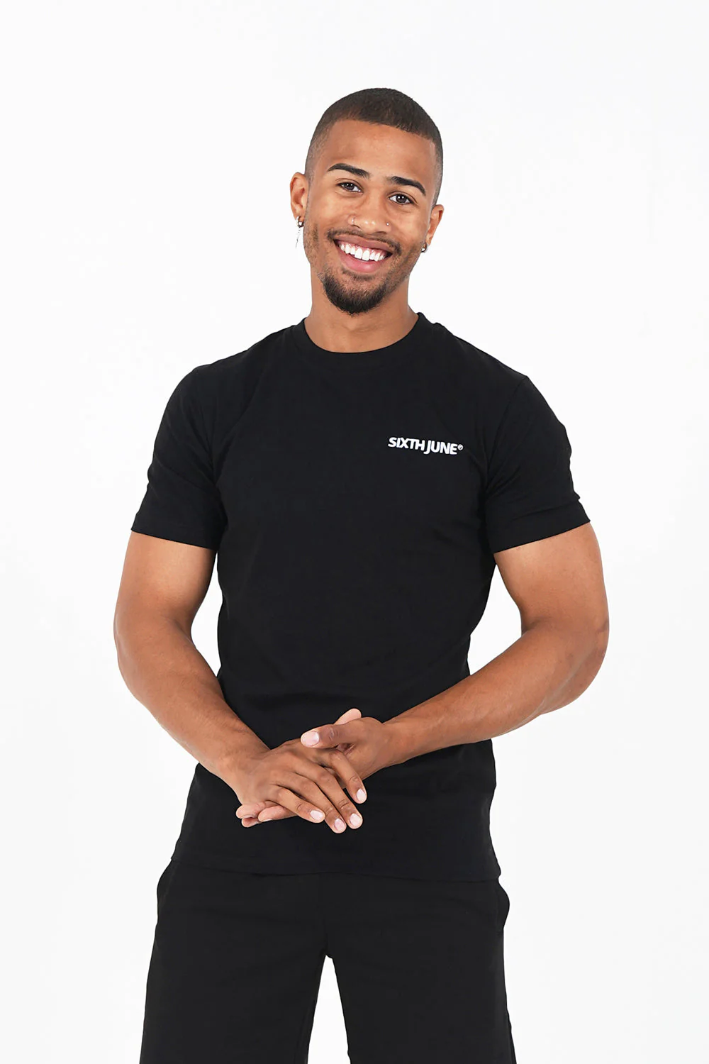 T-shirt soft logo brodé Noir