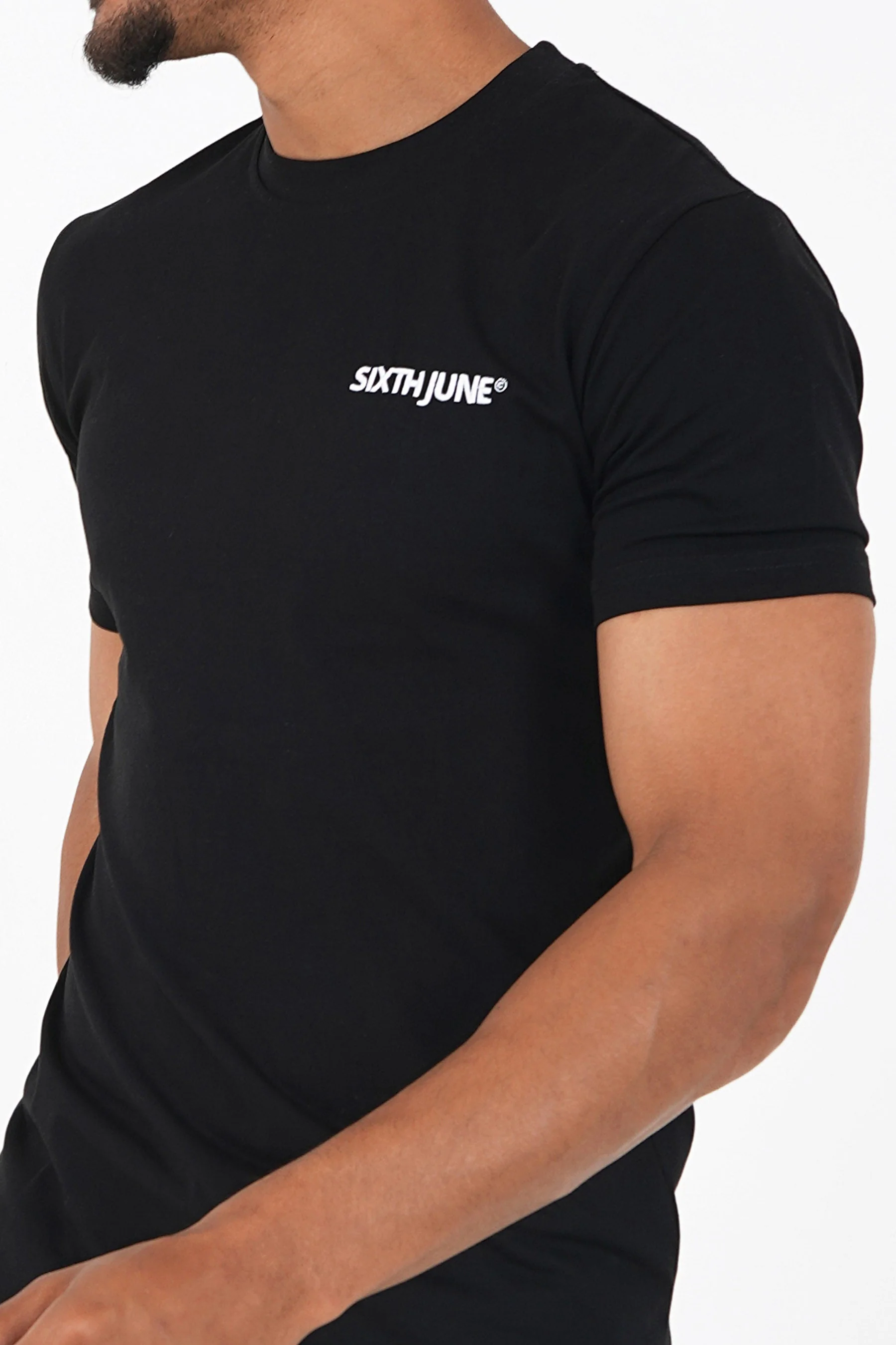 T-shirt soft logo brodé Noir - Image 3