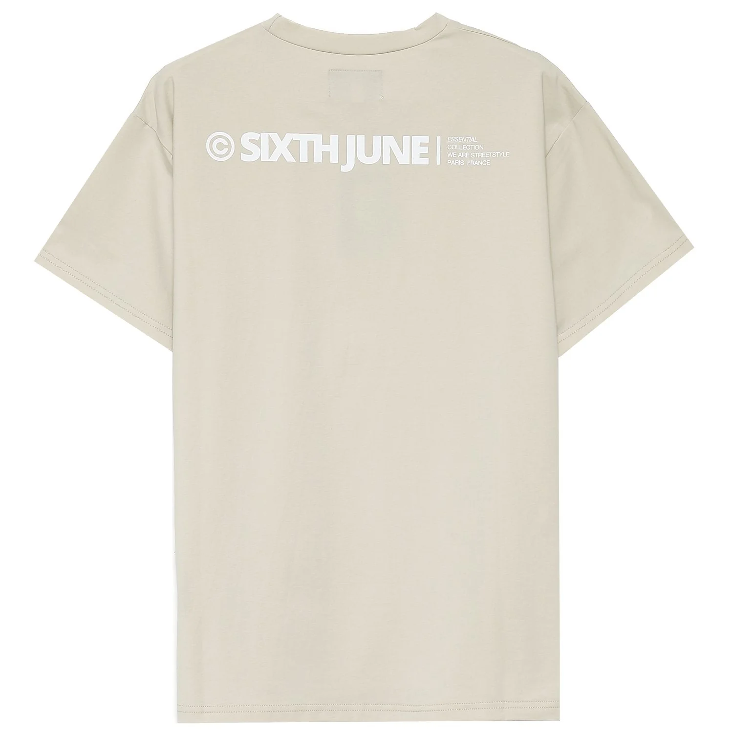 T-shirt double logo Beige clair - Image 7