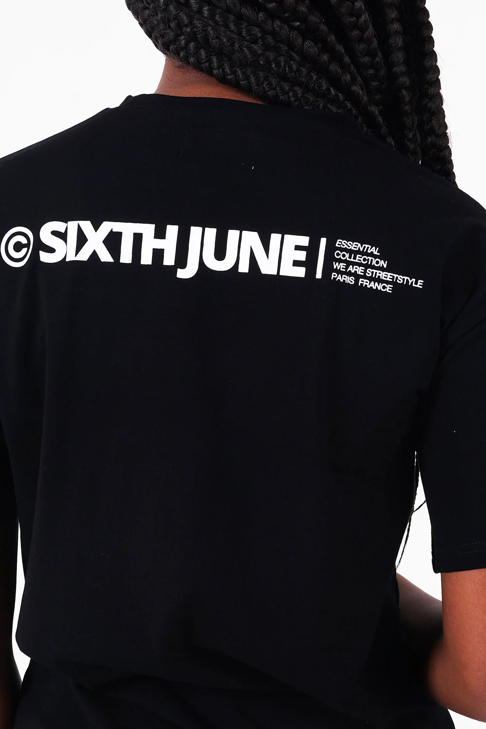 T-shirt double logo Noir - Image 4