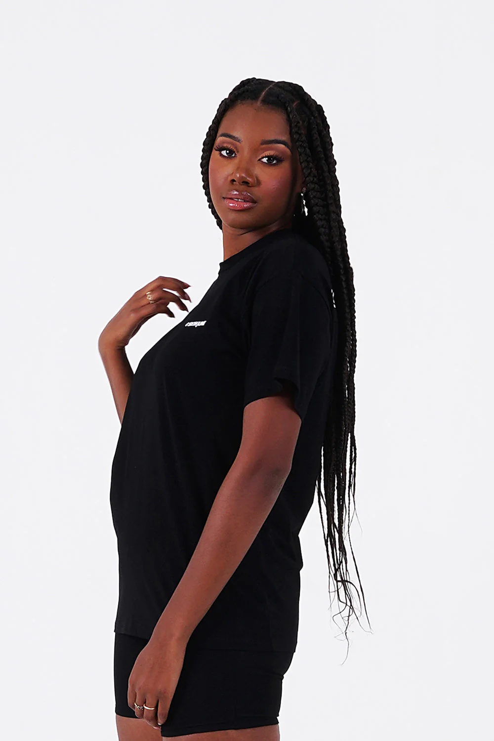 T-shirt double logo Noir - Image 5