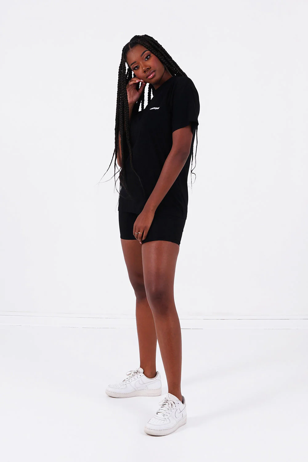 T-shirt double logo Noir - Image 6