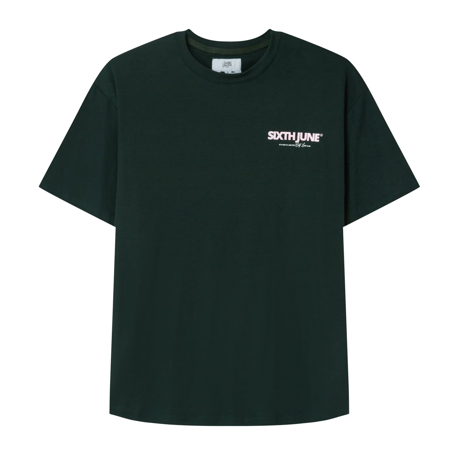 T-shirt long logo court Vert foncé - Image 7
