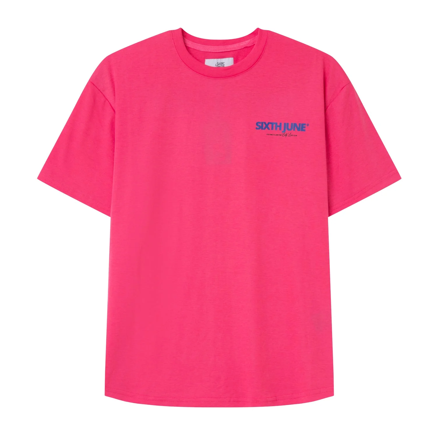 T-shirt long logo court Rose foncé - Image 7