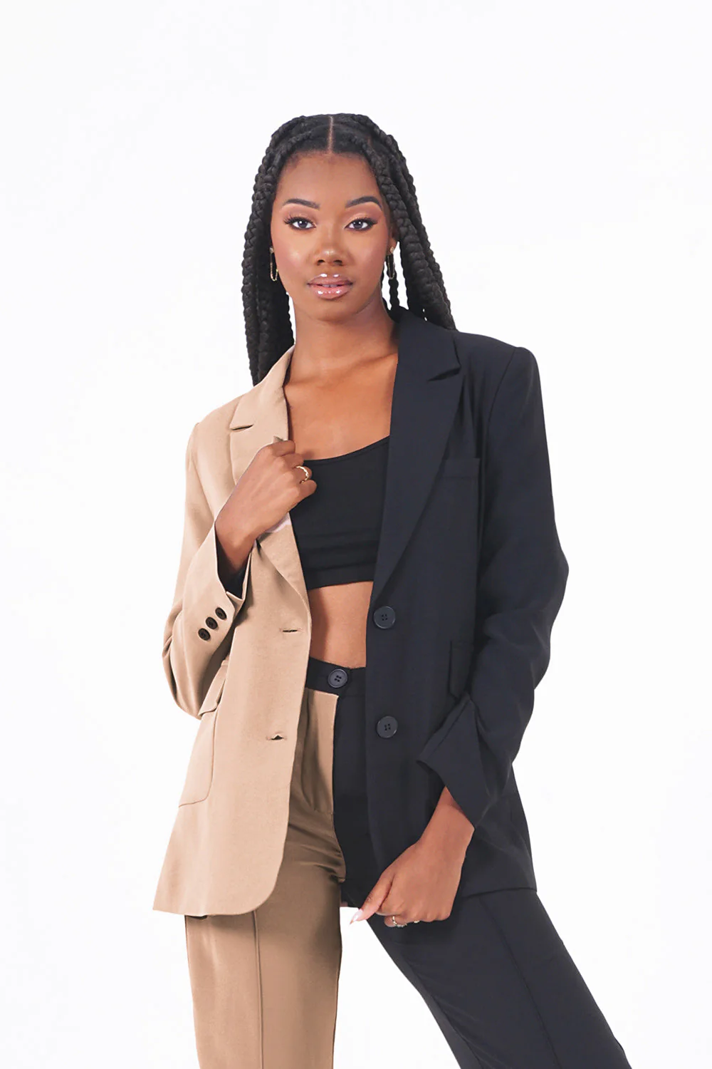 Veste blazer bicolore Multicolore