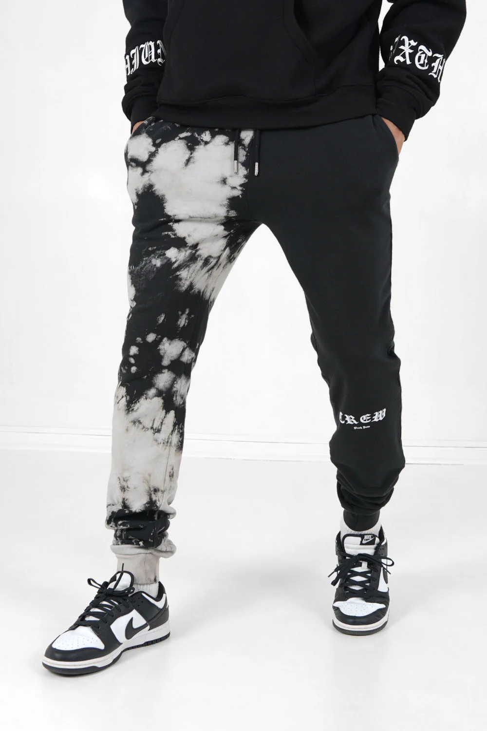Jogging bicolore tie dye Noir