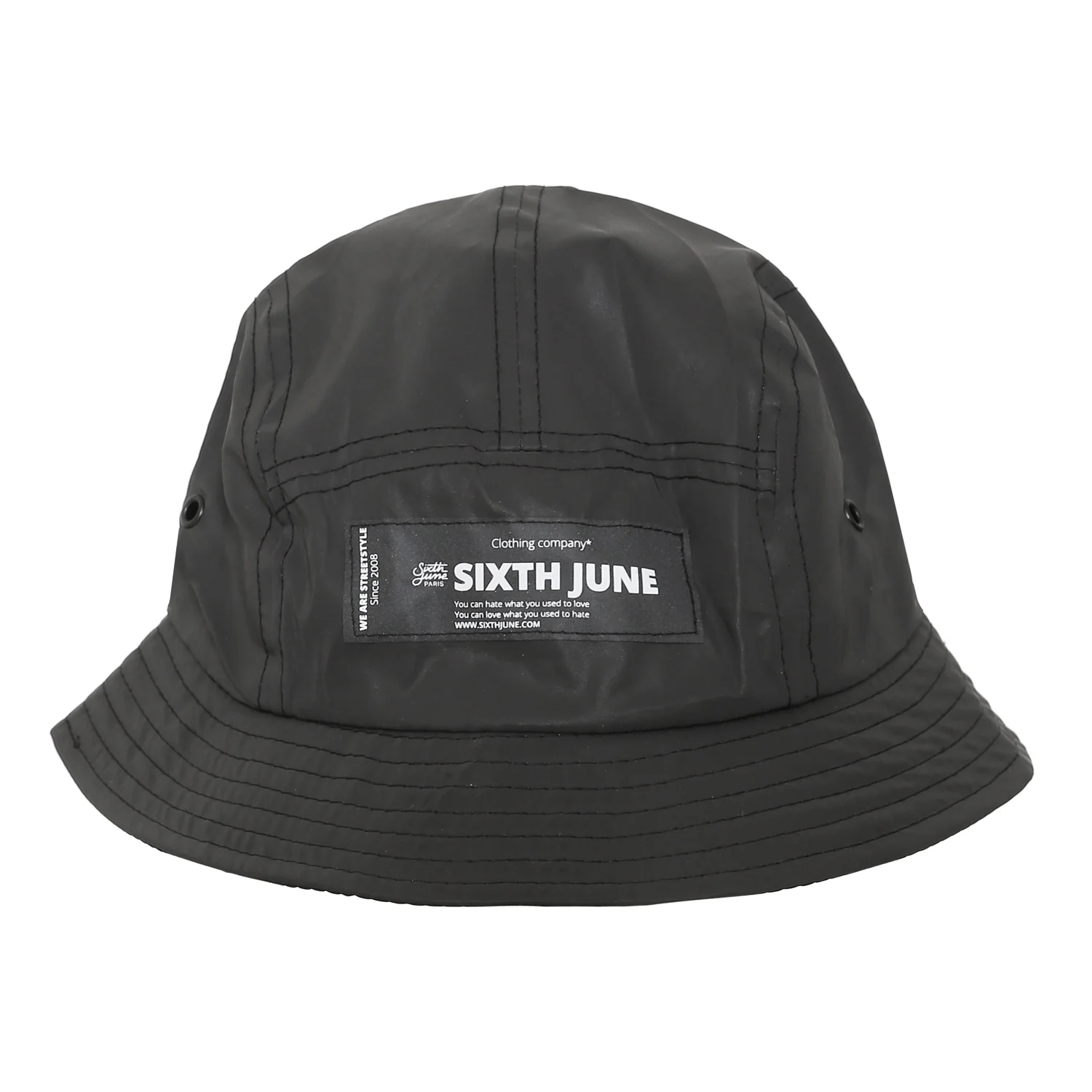 Bob réfléchissant patch logo noir