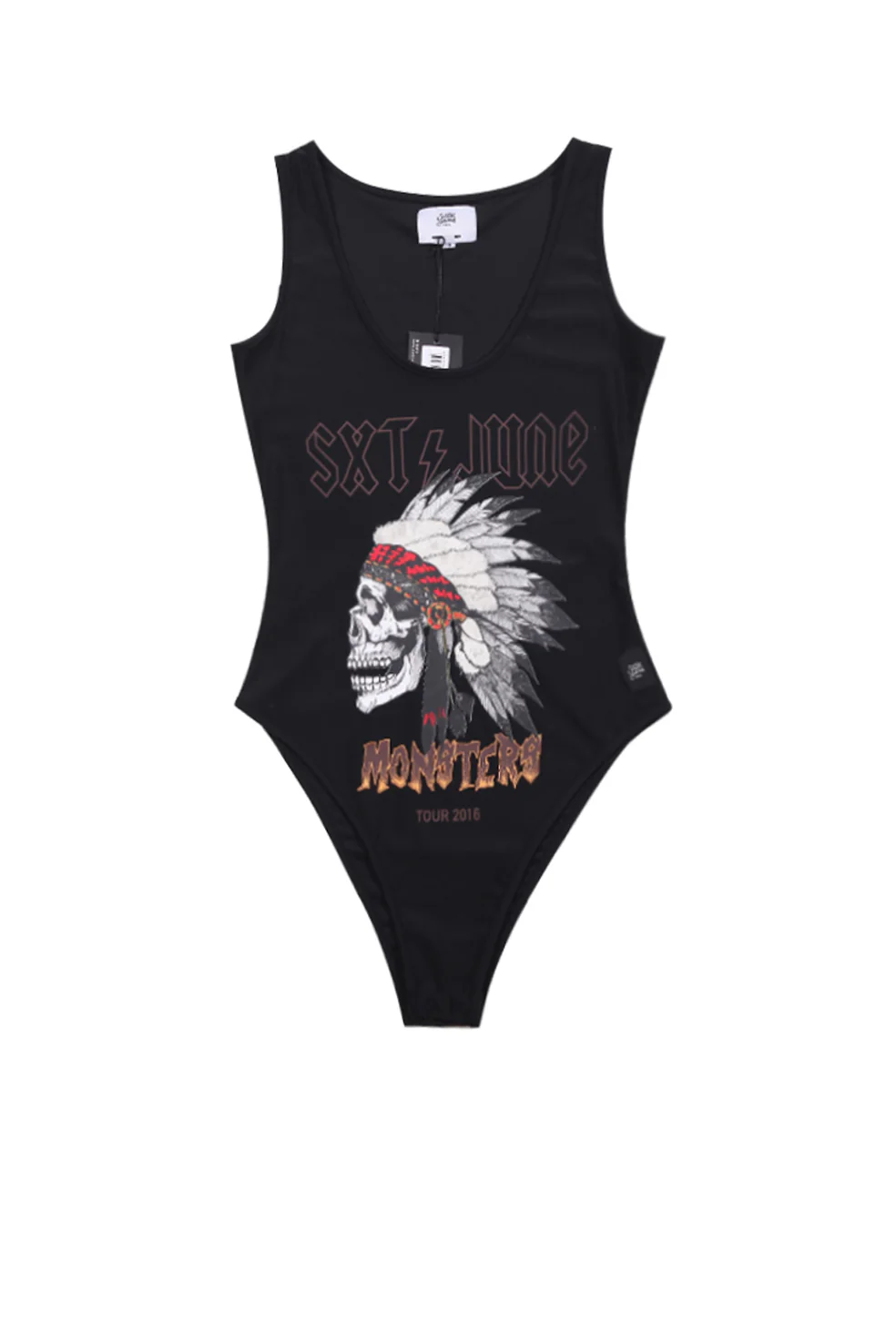 Bodysuit indian Monsters Women black W2640VBO