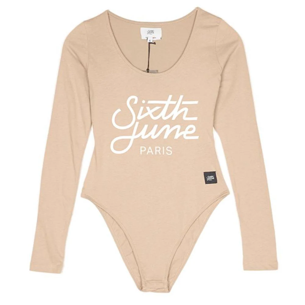 Body manches longues logo beige