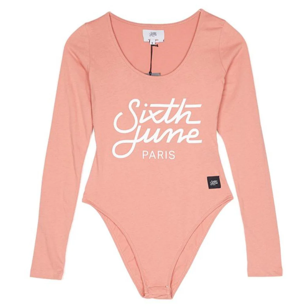 Body manches longues logo rose