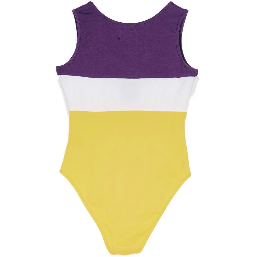 Body tricolore texte jaune violet blanc - Image 5