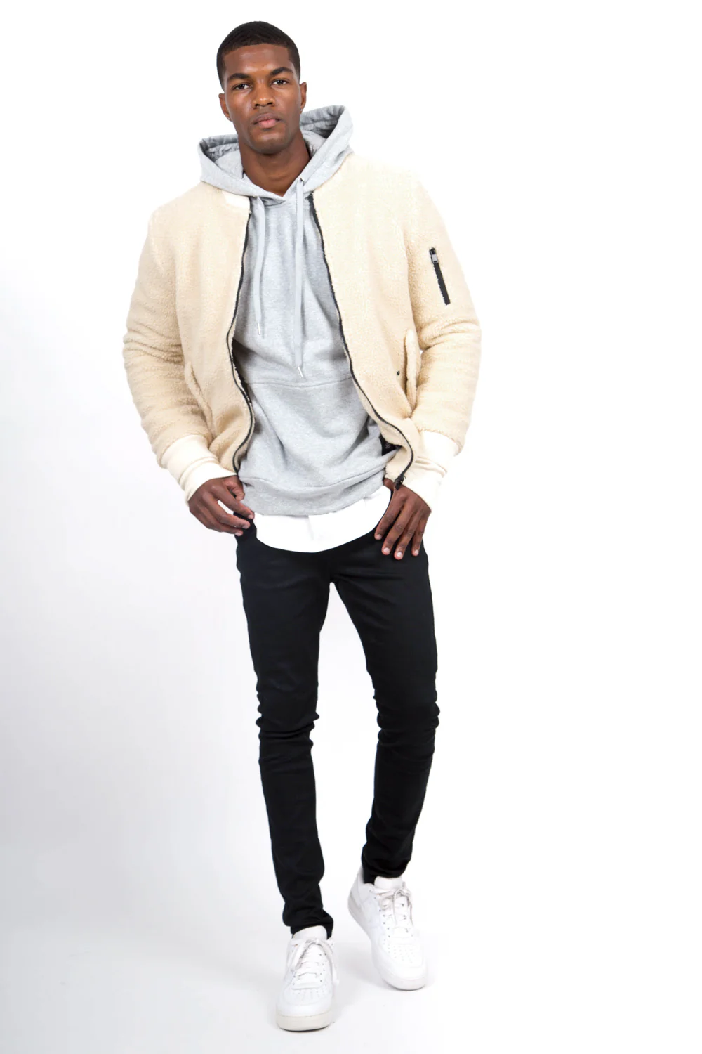 Bomber faux mouton beige - Image 5