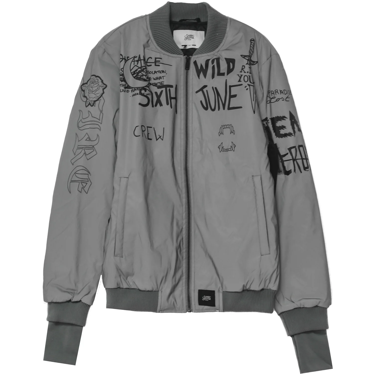 Bomber réfléchissant Crew gris