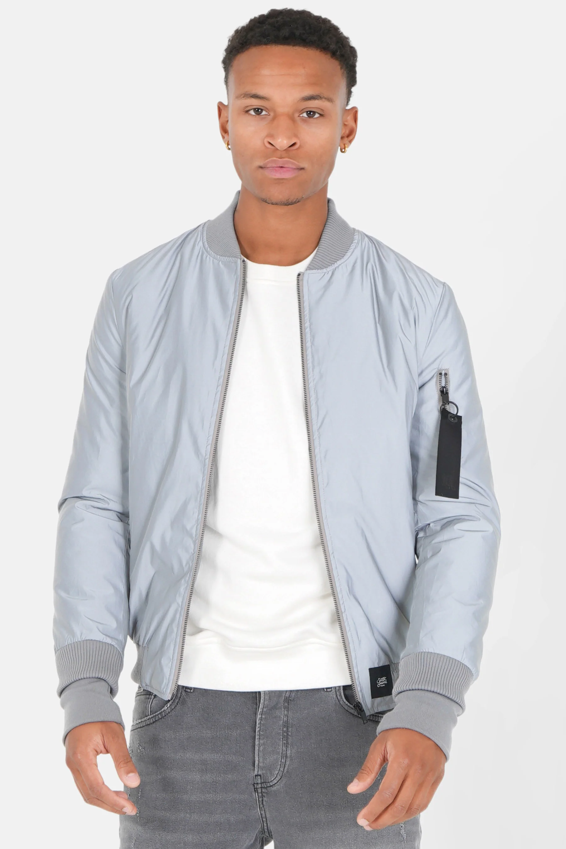 Bomber réfléchissant Gris clair