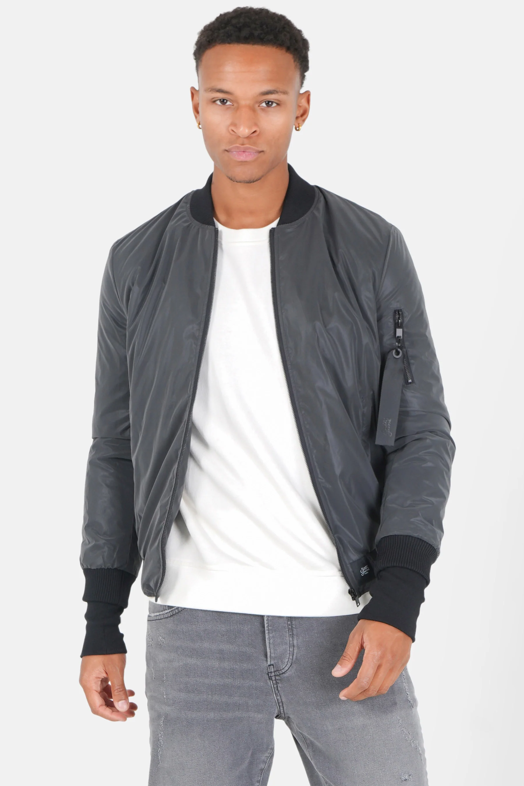Bomber réfléchissant noir