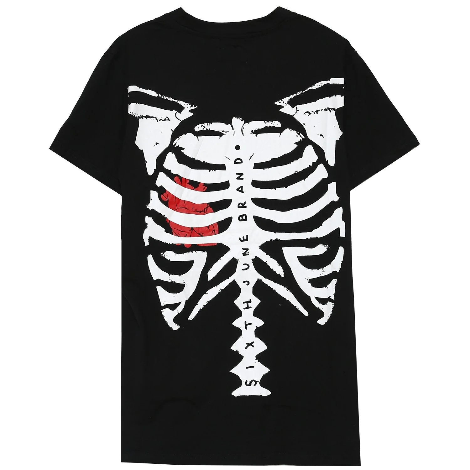 T-shirt squelette arrière Noir - Image 5