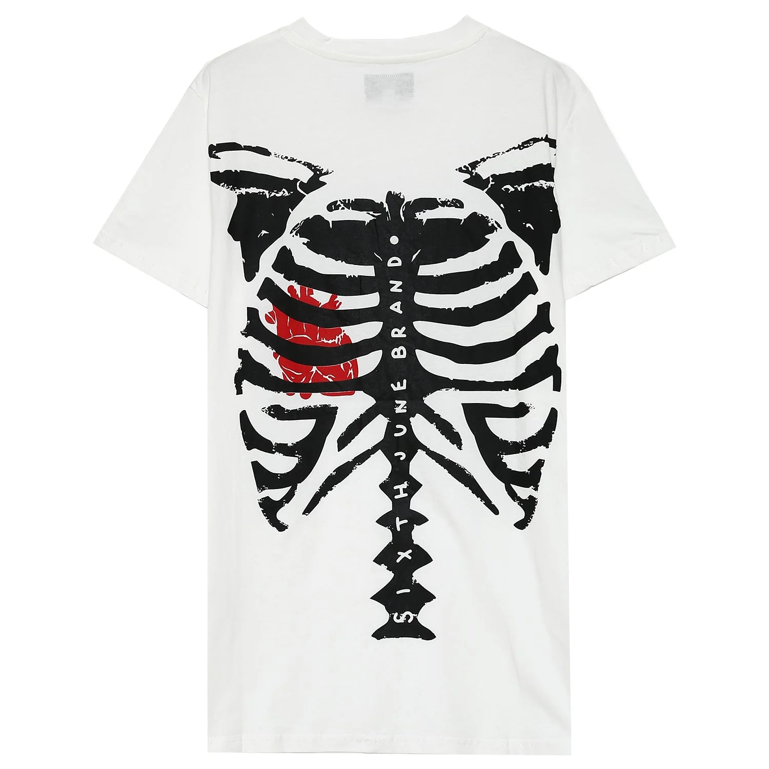 T-shirt squelette arrière Blanc - Image 6