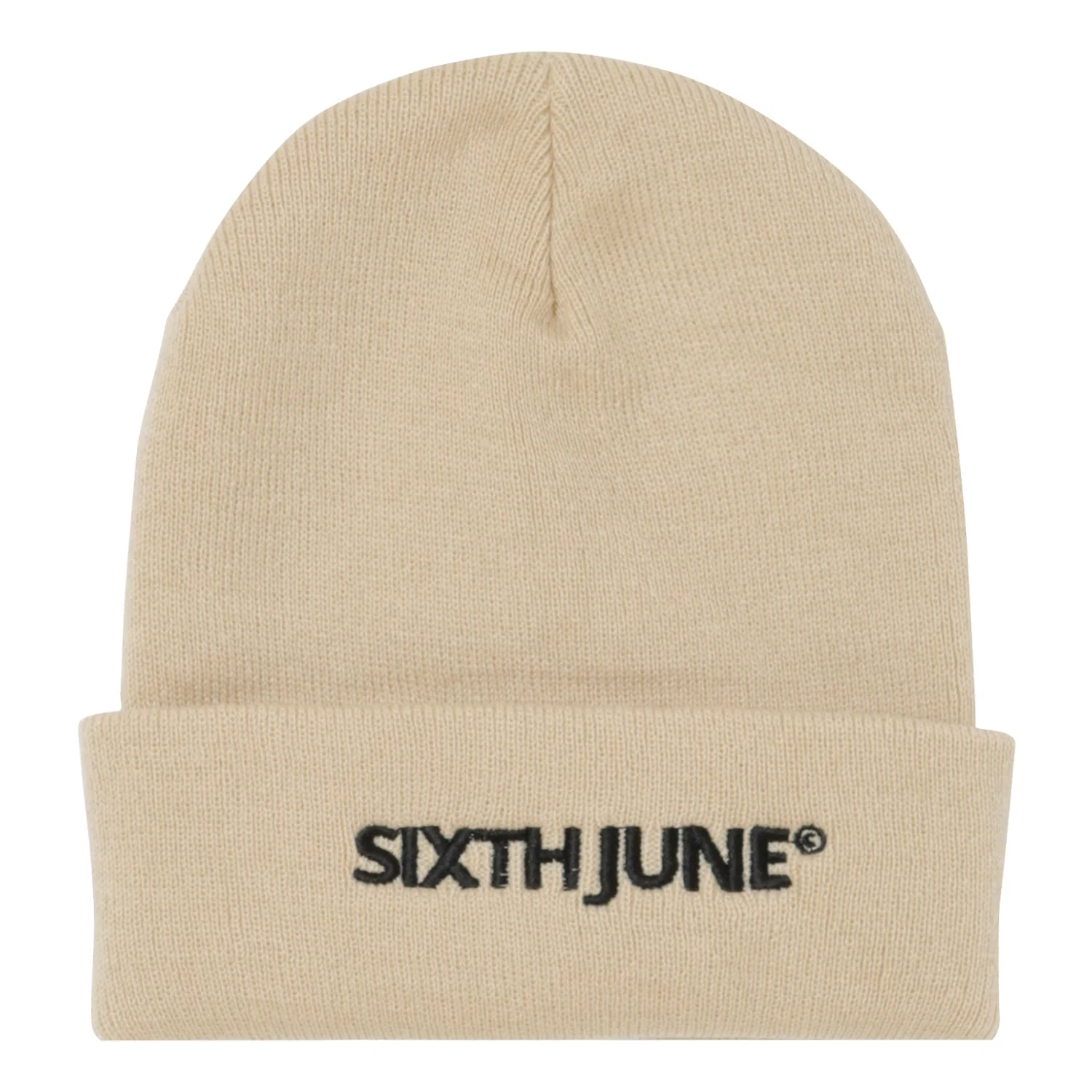 Bonnet mixte logo brodé Beige