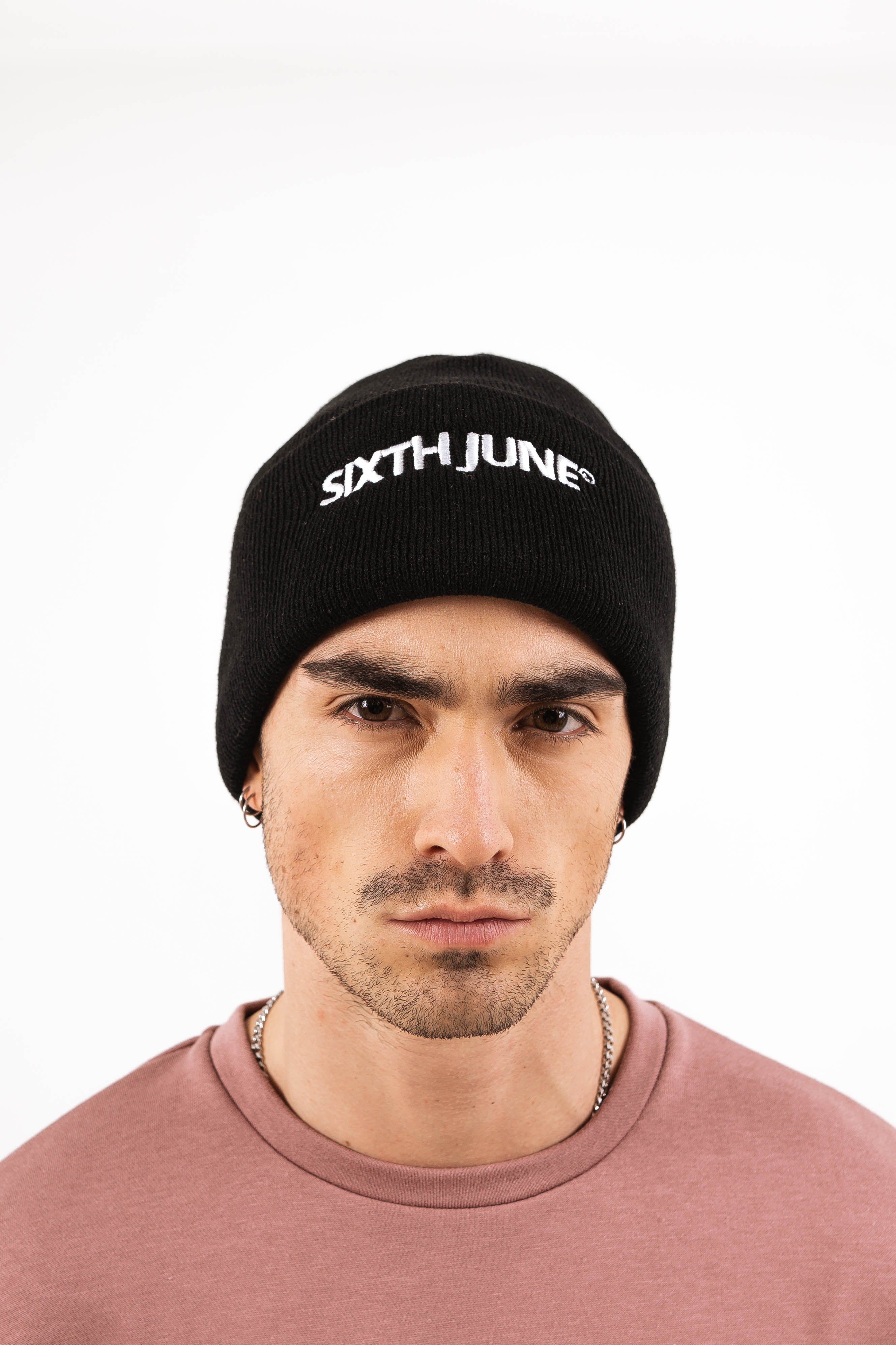 Bonnet mixte logo brodé noir - Image 2