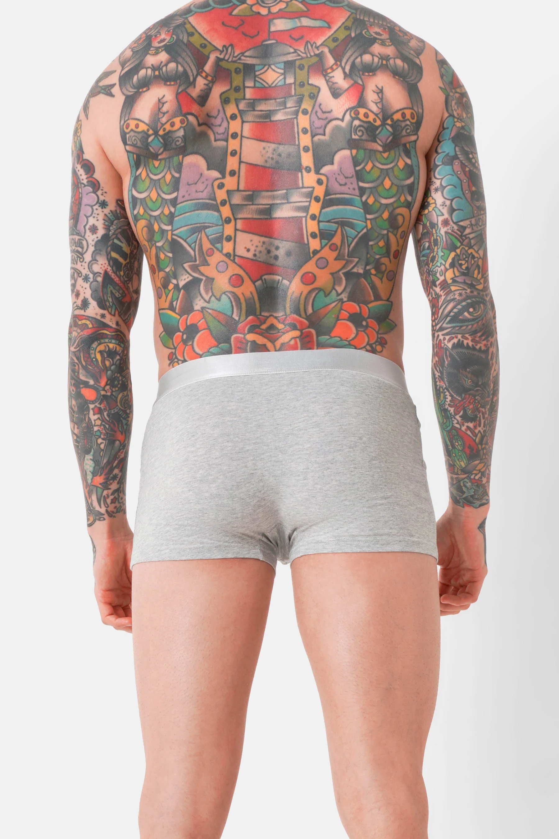 Boxer uni texte Gris - Image 4