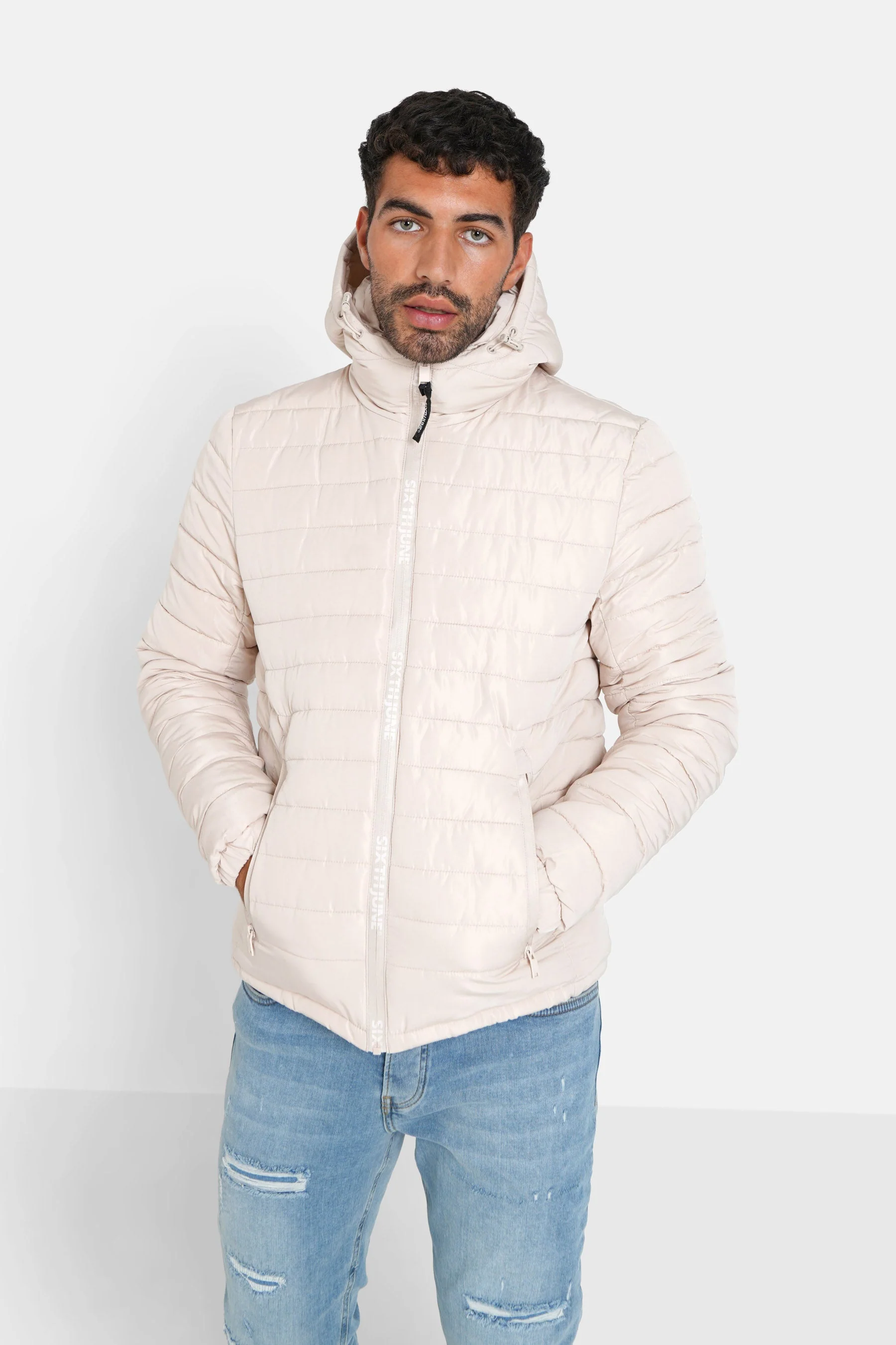 BRANDED logo puffer jacket