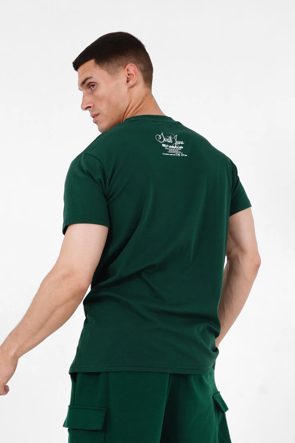 T-shirt logo signature Vert foncé