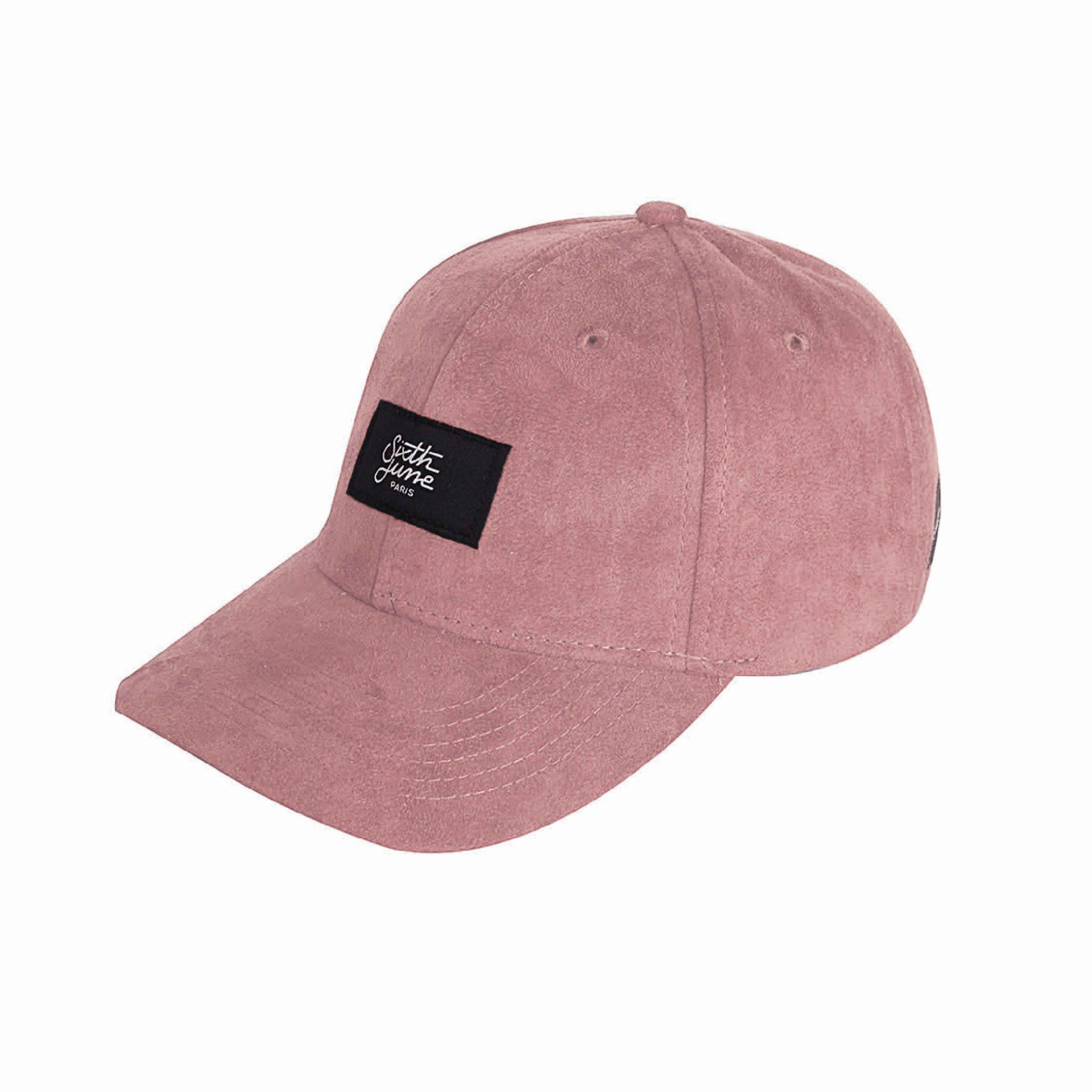 Casquette suedine rose