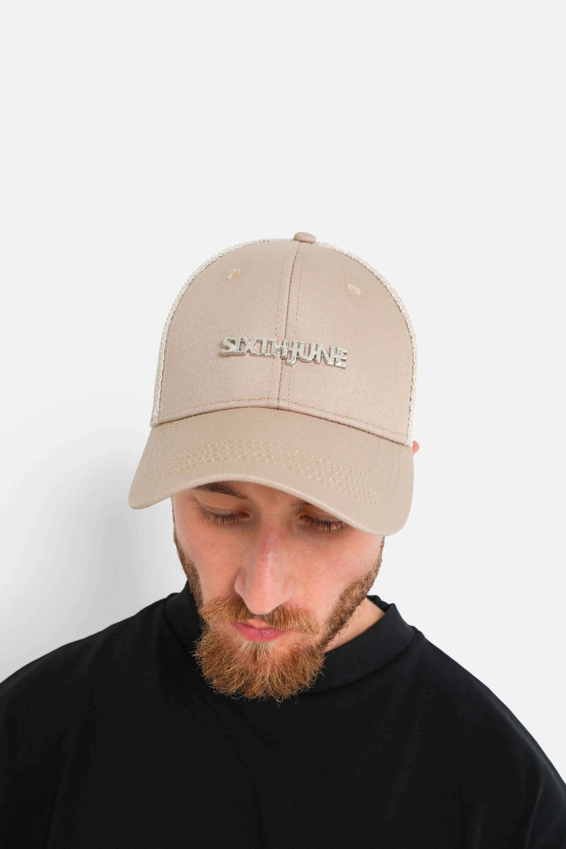 Casquette logo métallique nylon Beige - Image 2