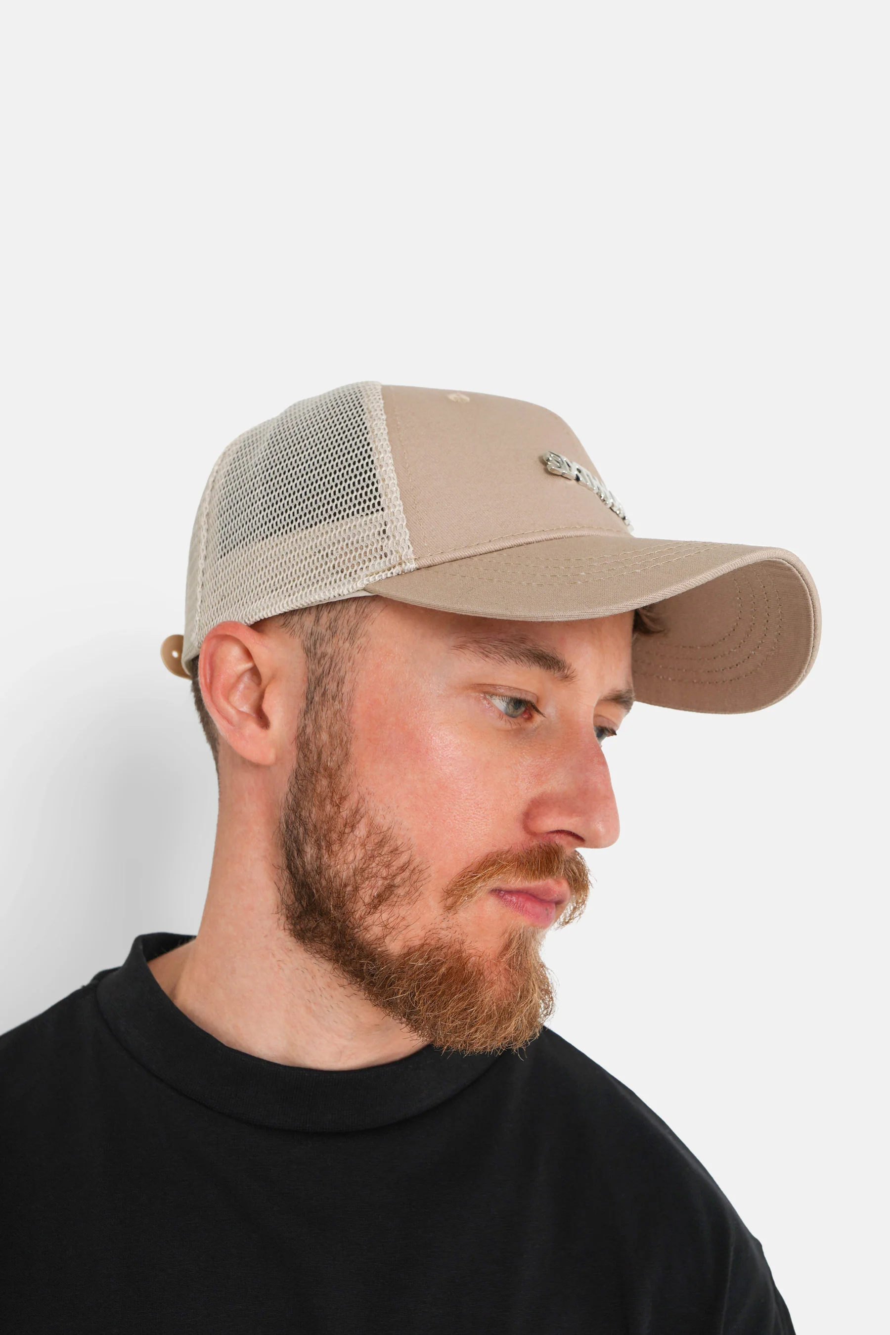 Casquette logo métallique nylon Beige - Image 3