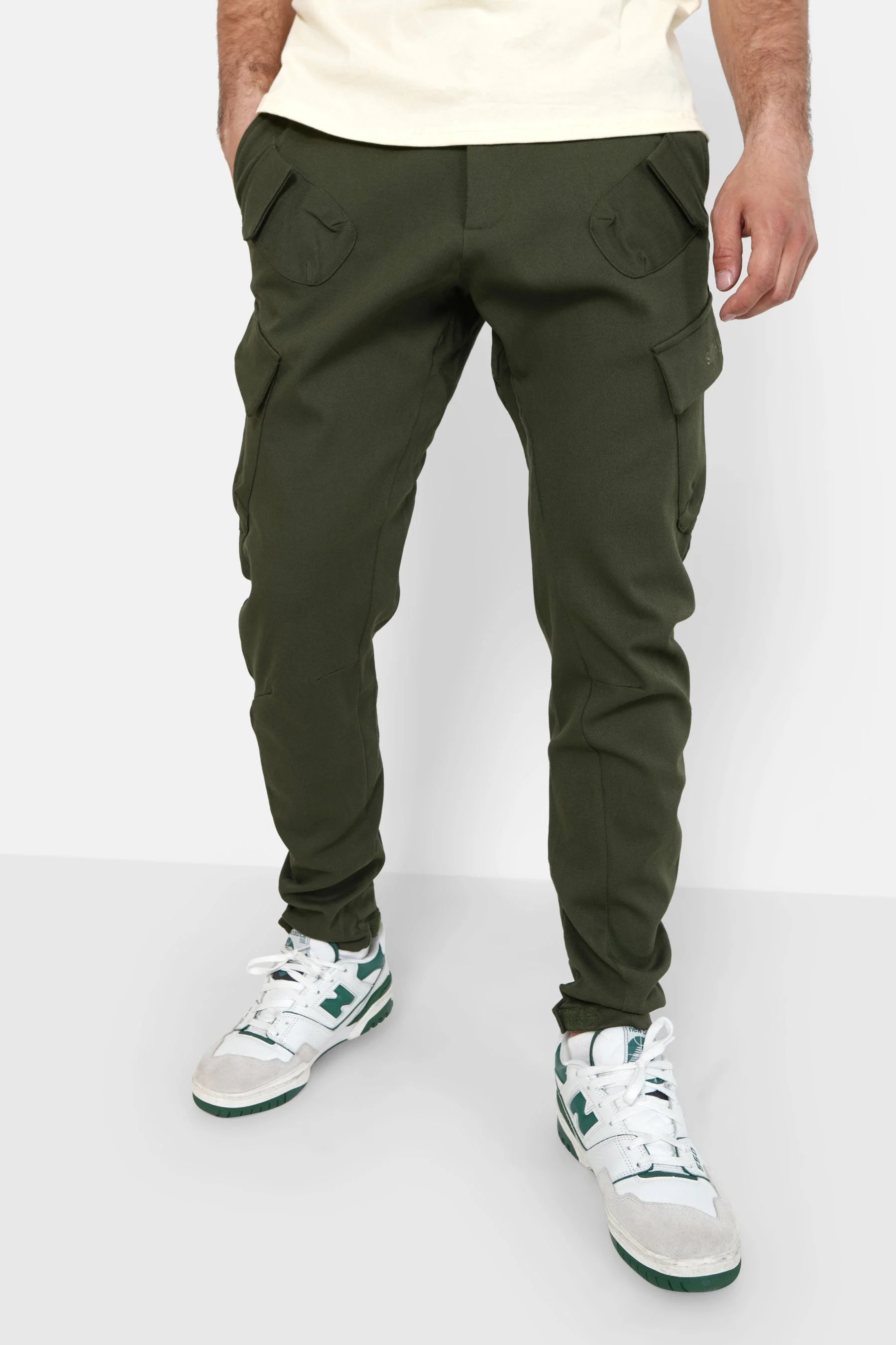 Pantalon cargo poches avant Vert kaki
