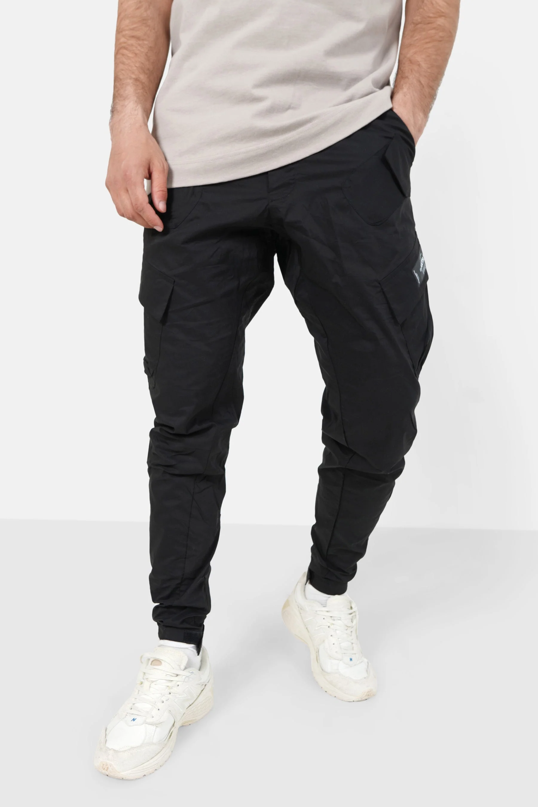 Pantalon cargo léger Noir