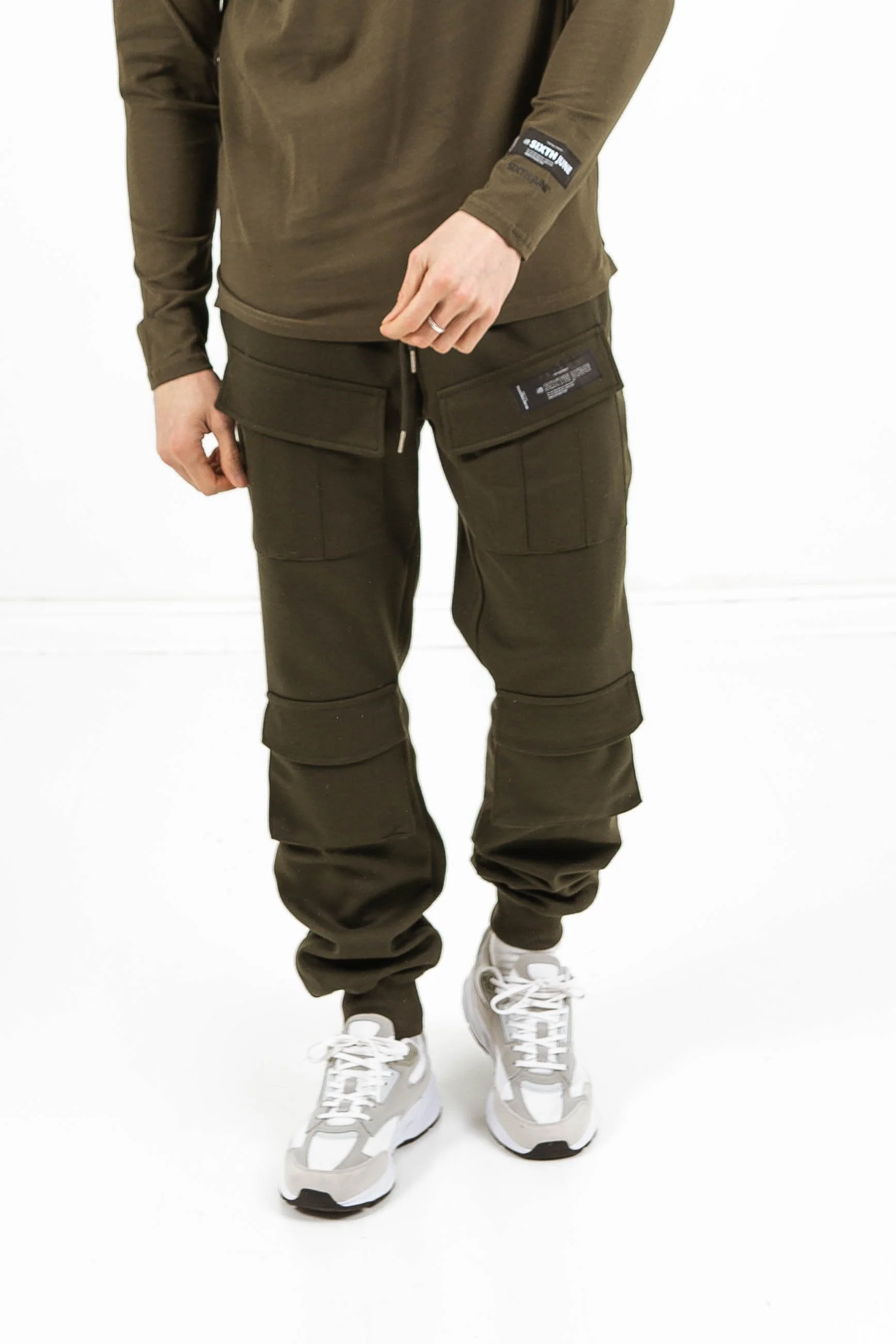 Jogging poches cargo kaki