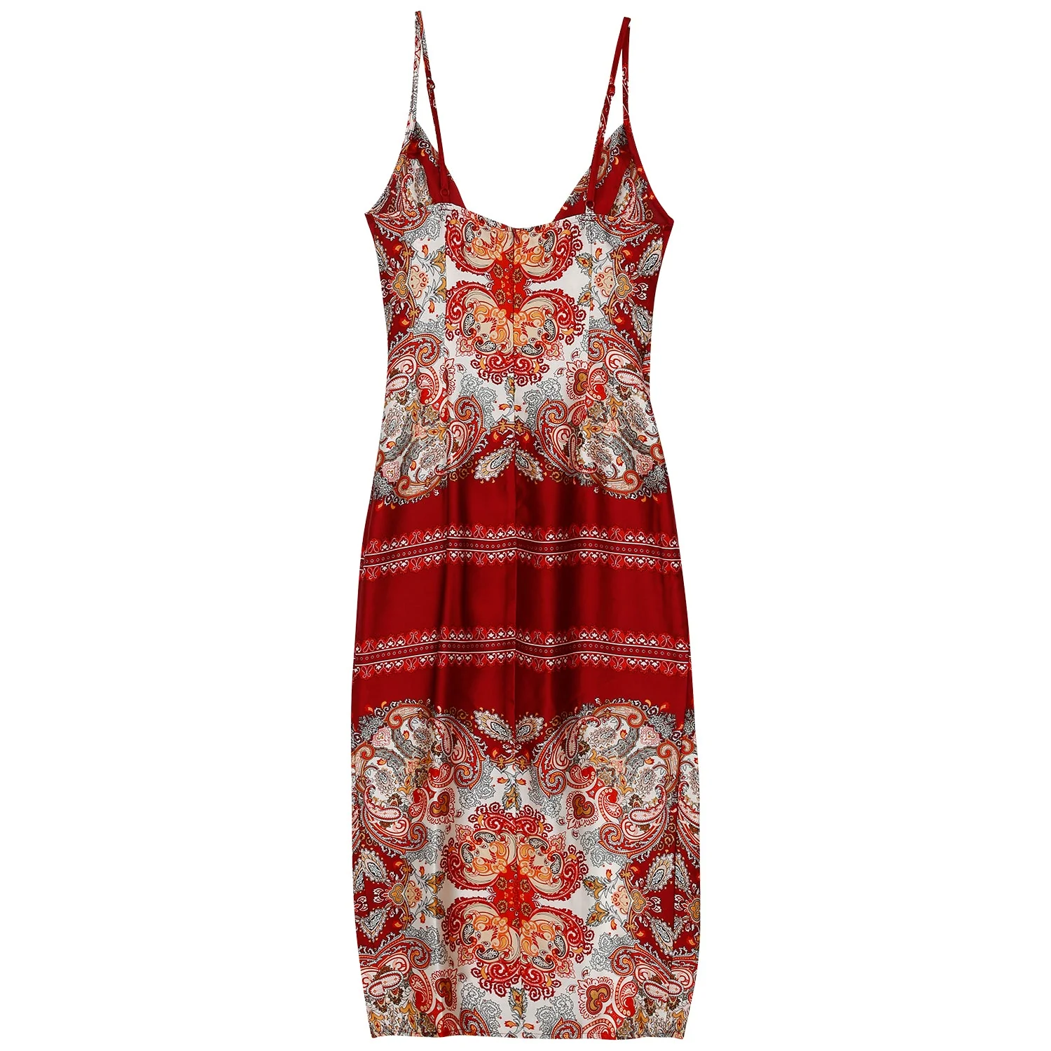 Robe motif orientale Rouge foncé - Image 6