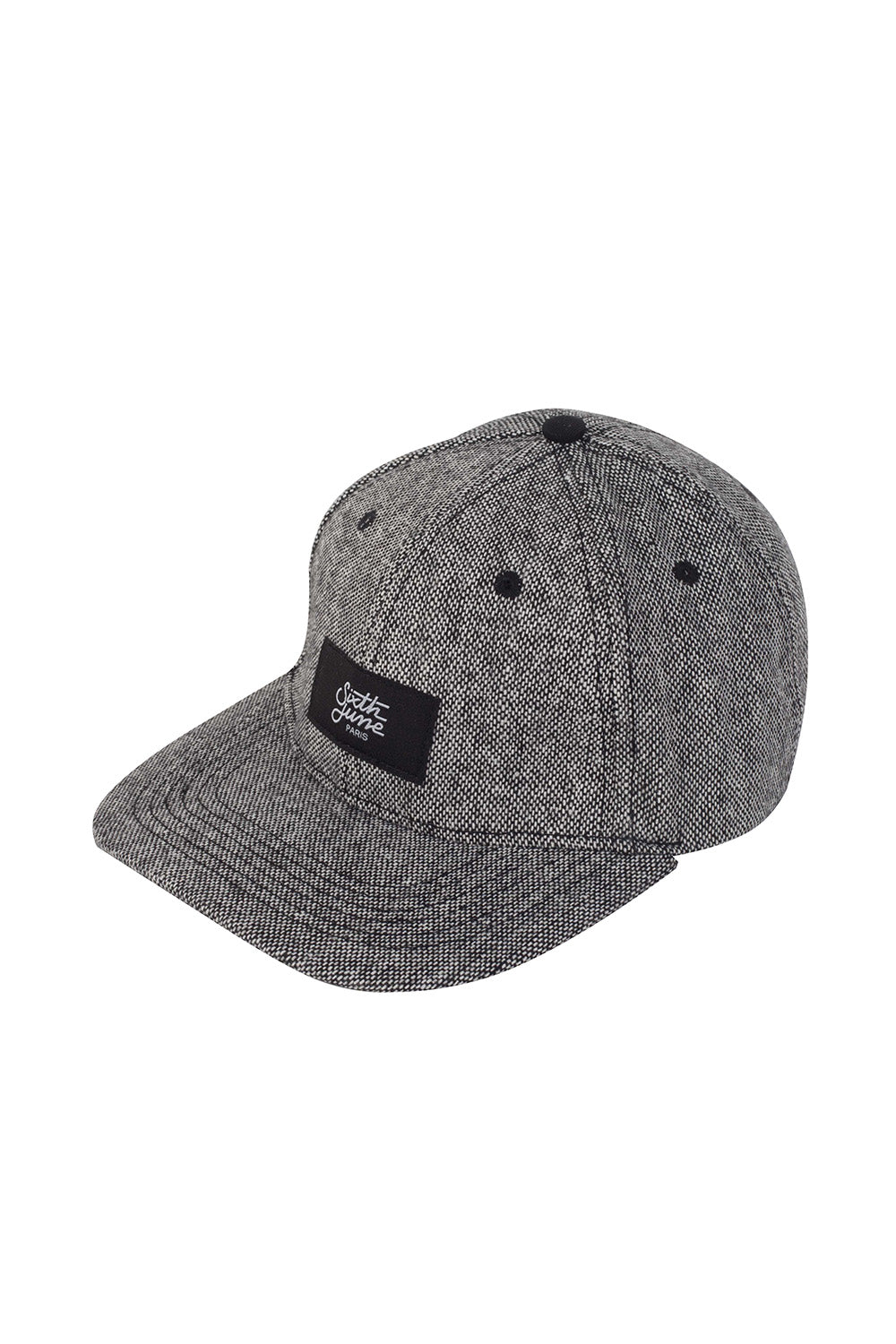 Casquette logo Sixth June tweed chiné gris M1731FCA