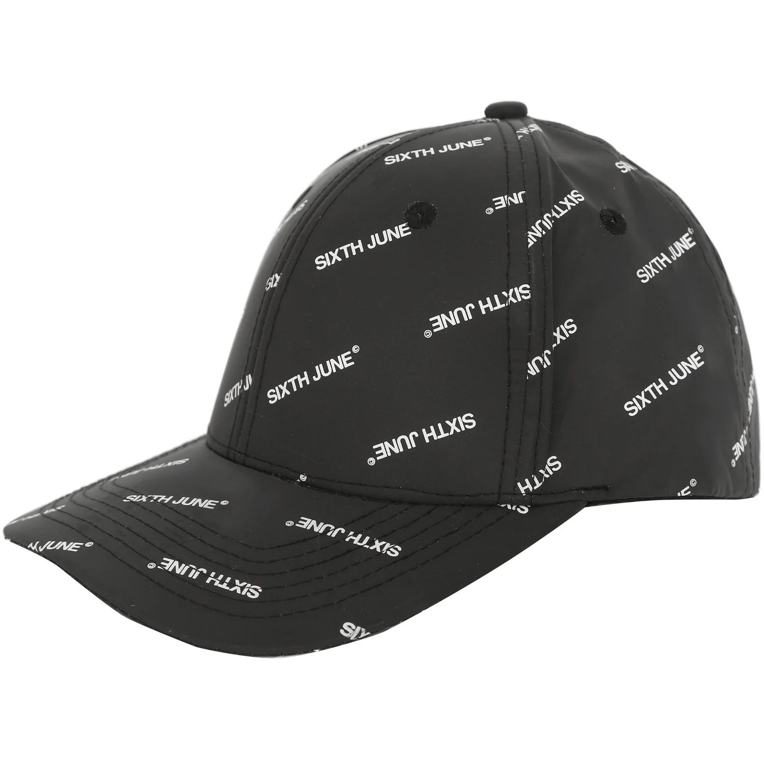 Casquette logomania réfléchissante noir