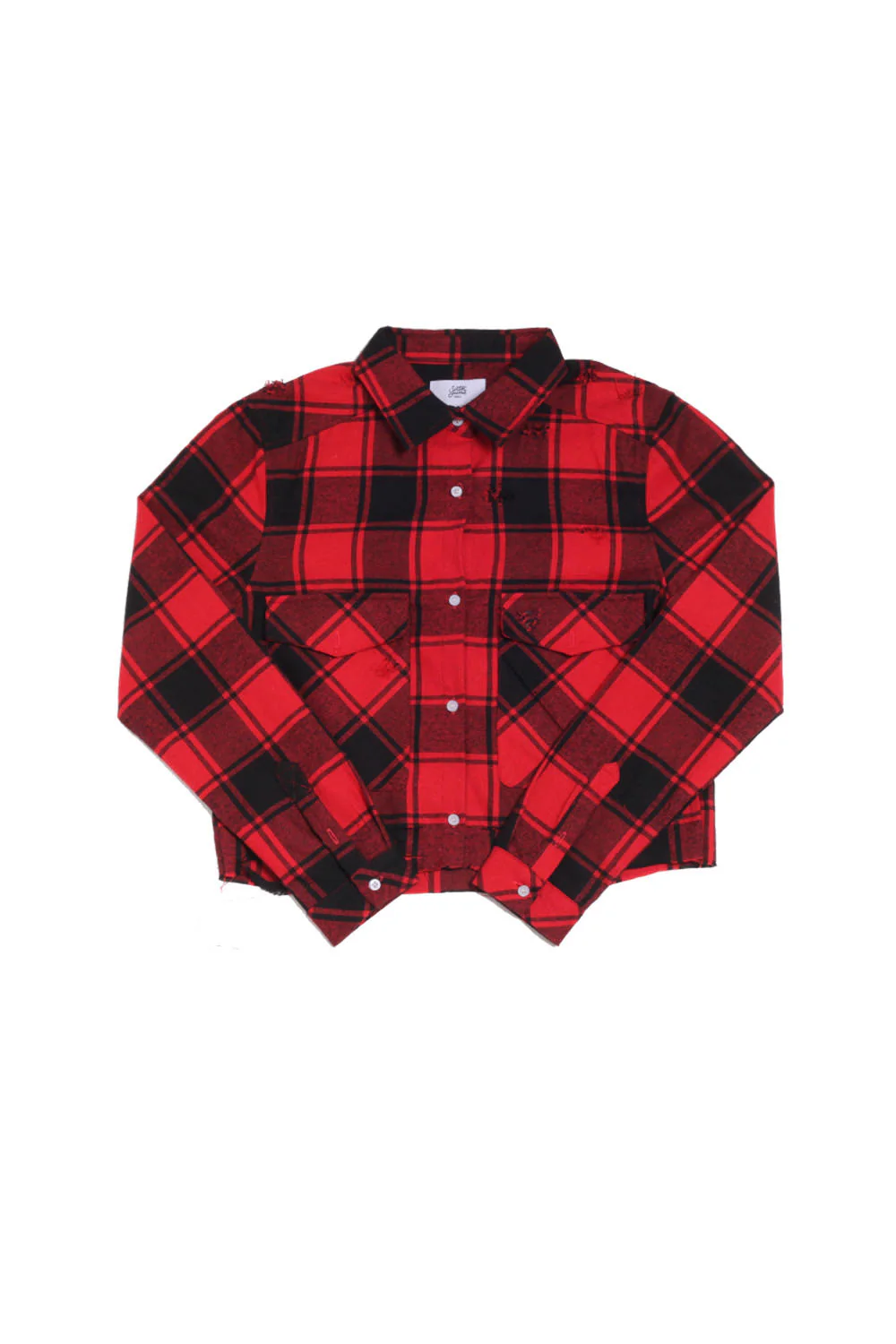 Chemise carreaux femme courte rouge W2320VSH