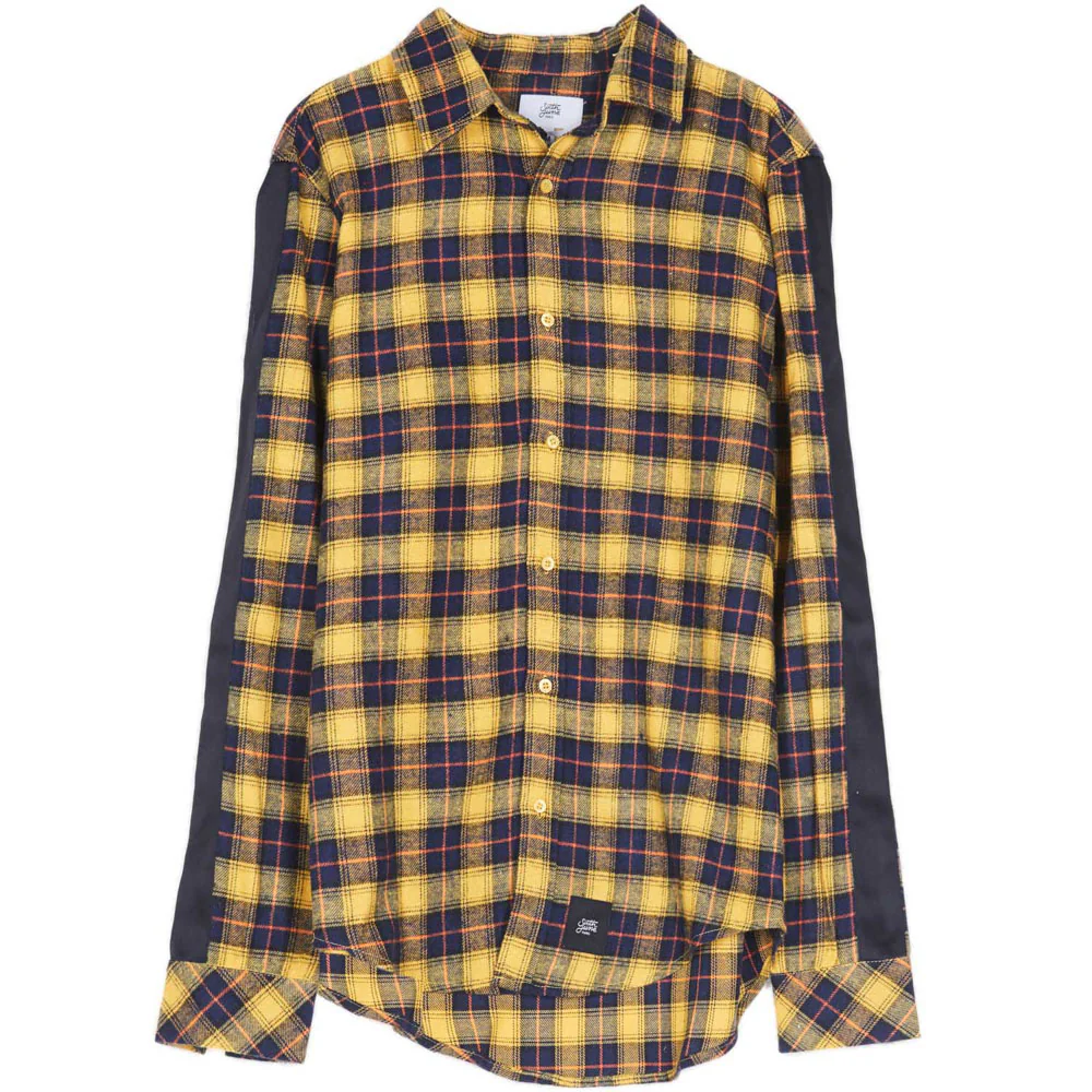 Chemise tartan bandes jaune