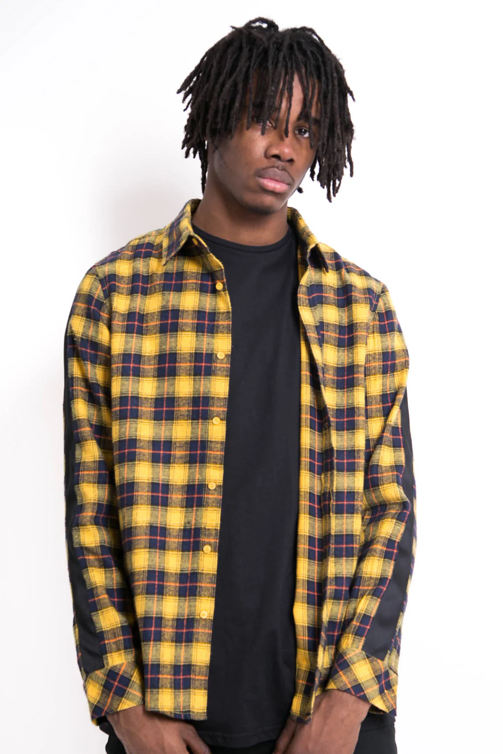 Chemise tartan bandes jaune - Image 2