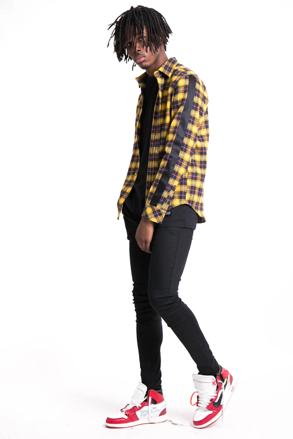 Chemise tartan bandes jaune - Image 5