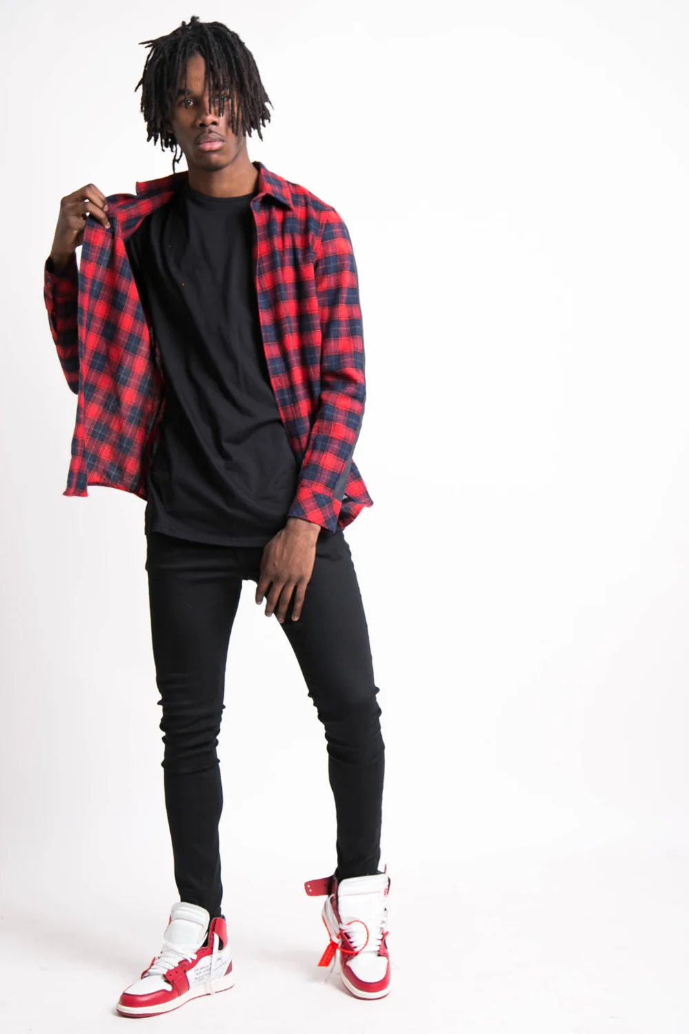 Chemise tartan bandes rouge - Image 3