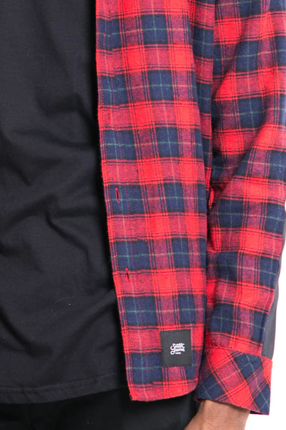 Chemise tartan bandes rouge - Image 4