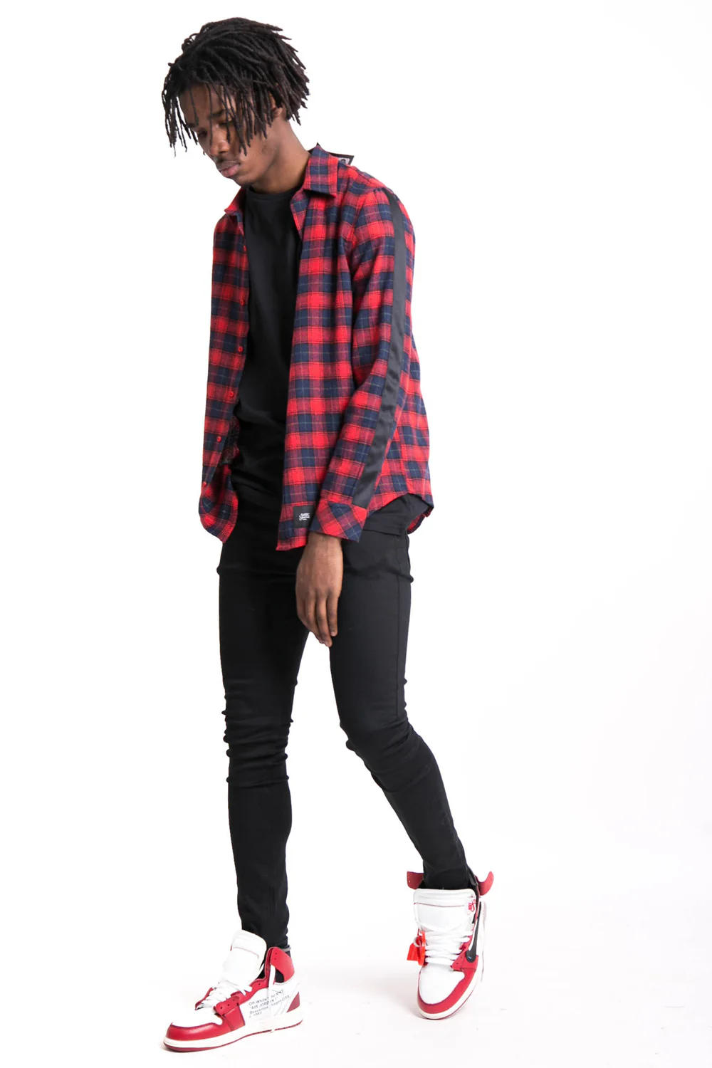 Chemise tartan bandes rouge - Image 6