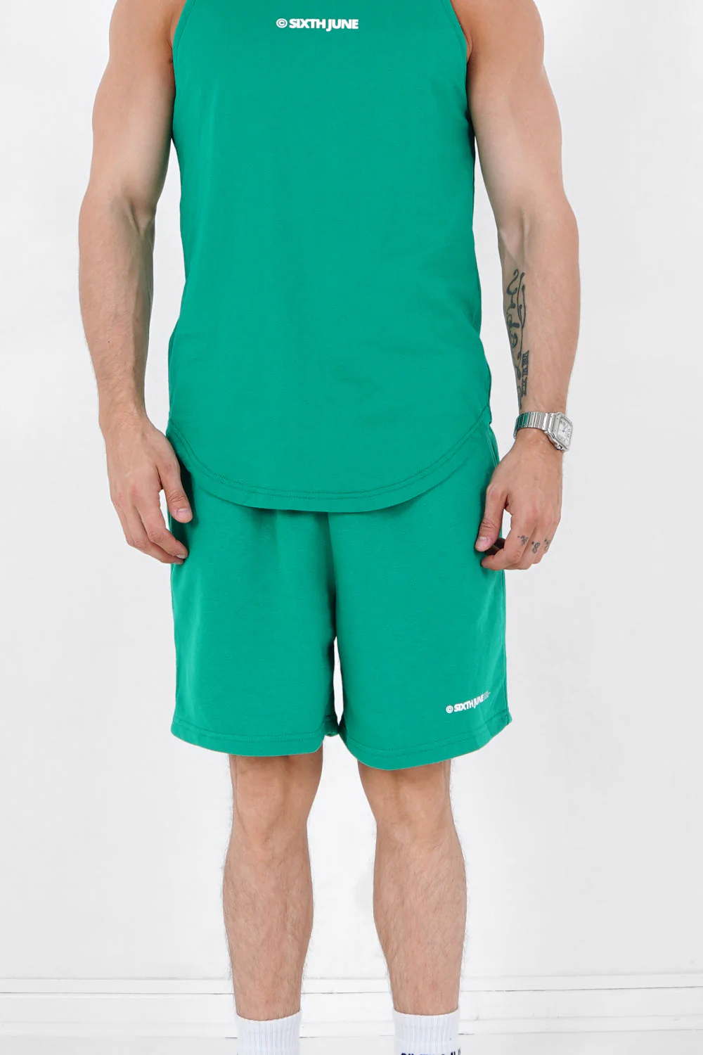 Short logo imprimé Vert