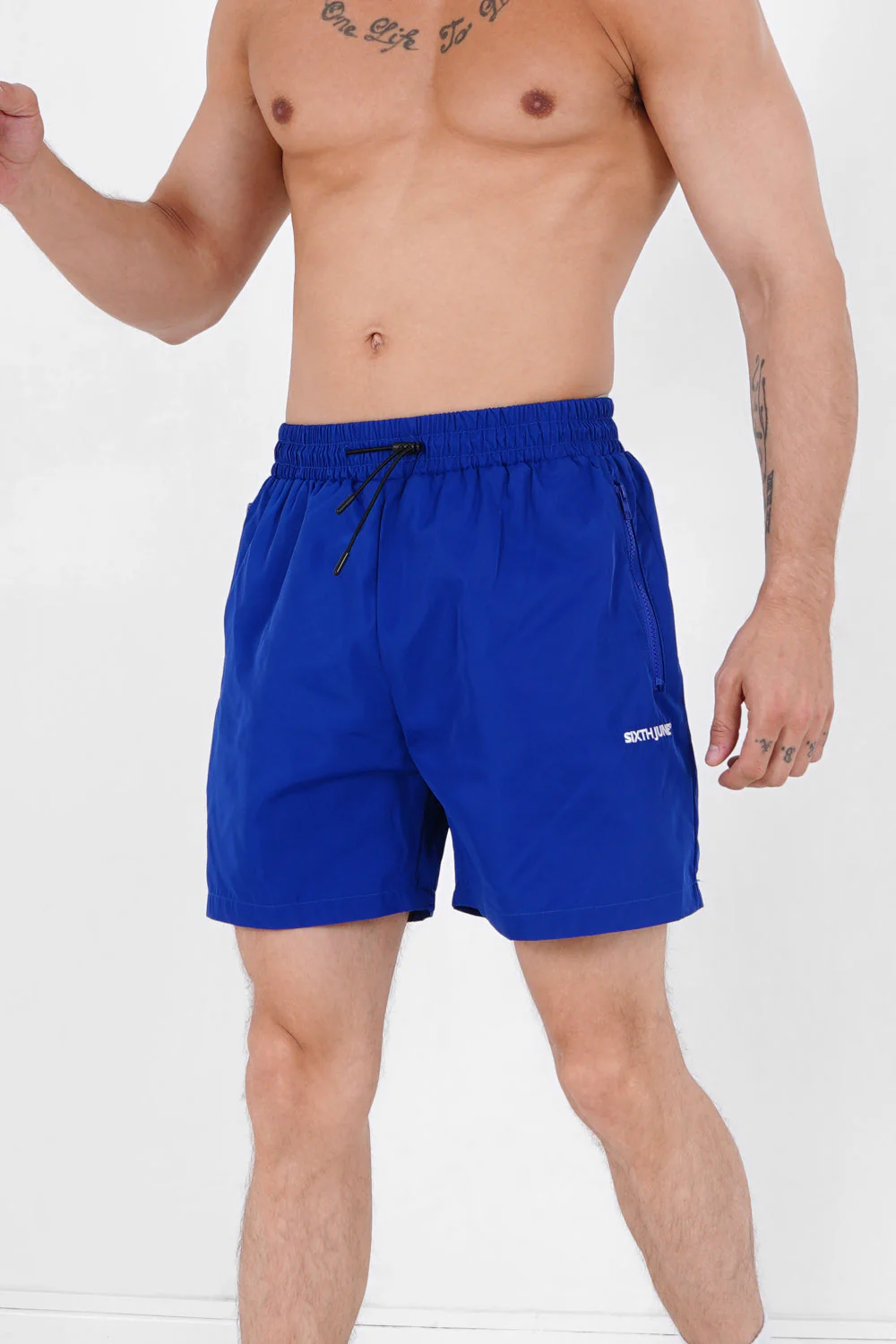 Short de bain logo Bleu foncé