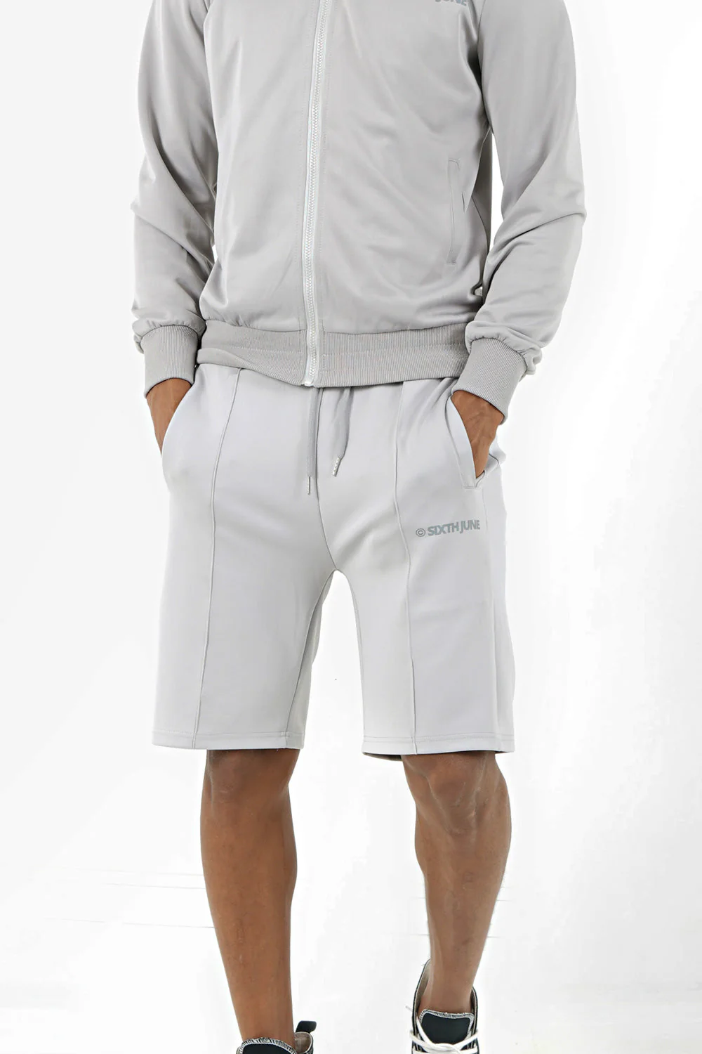 Short sport logo Gris
